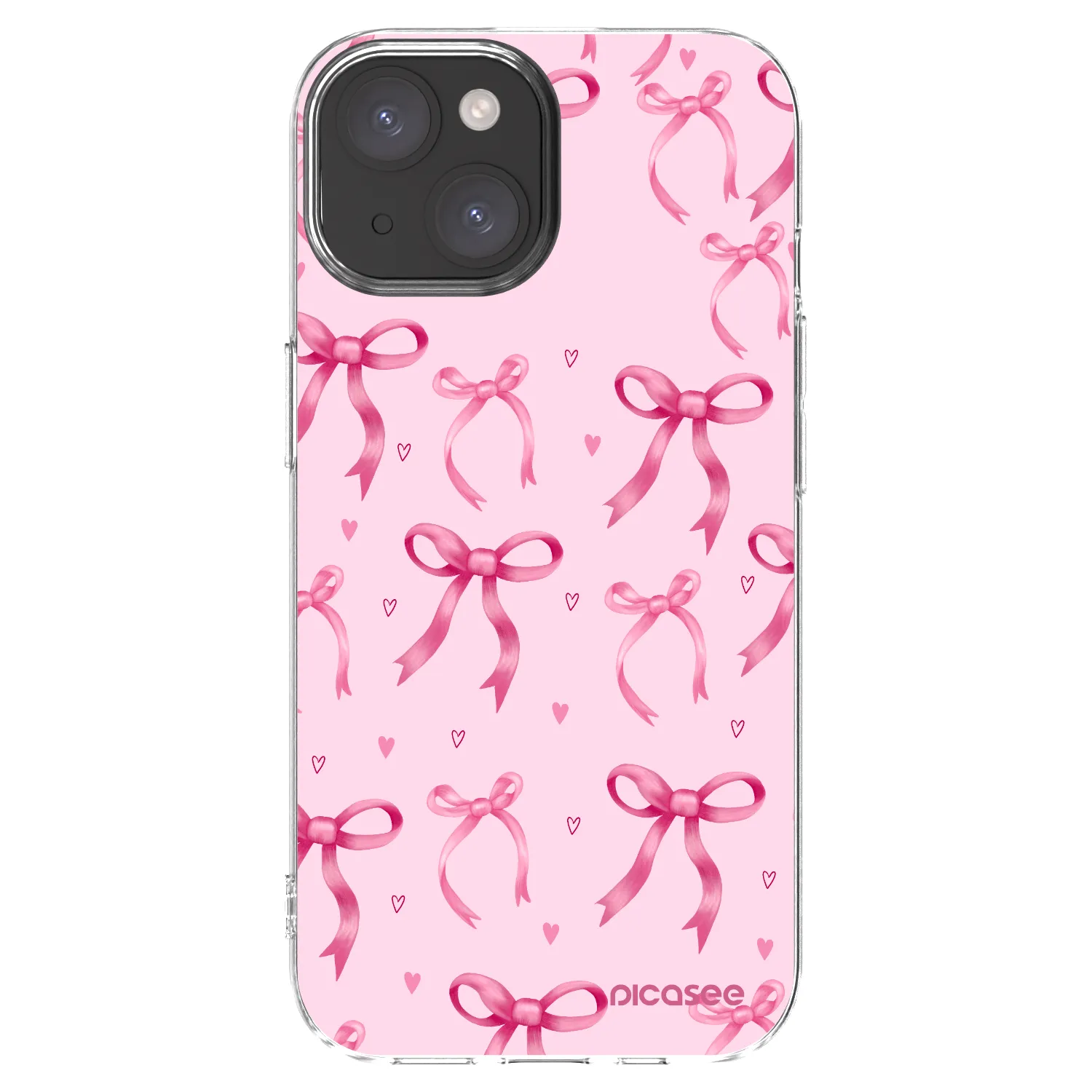 Picasee silikonska prozirna maskica za Apple iPhone 15 - Bow Aesthetic