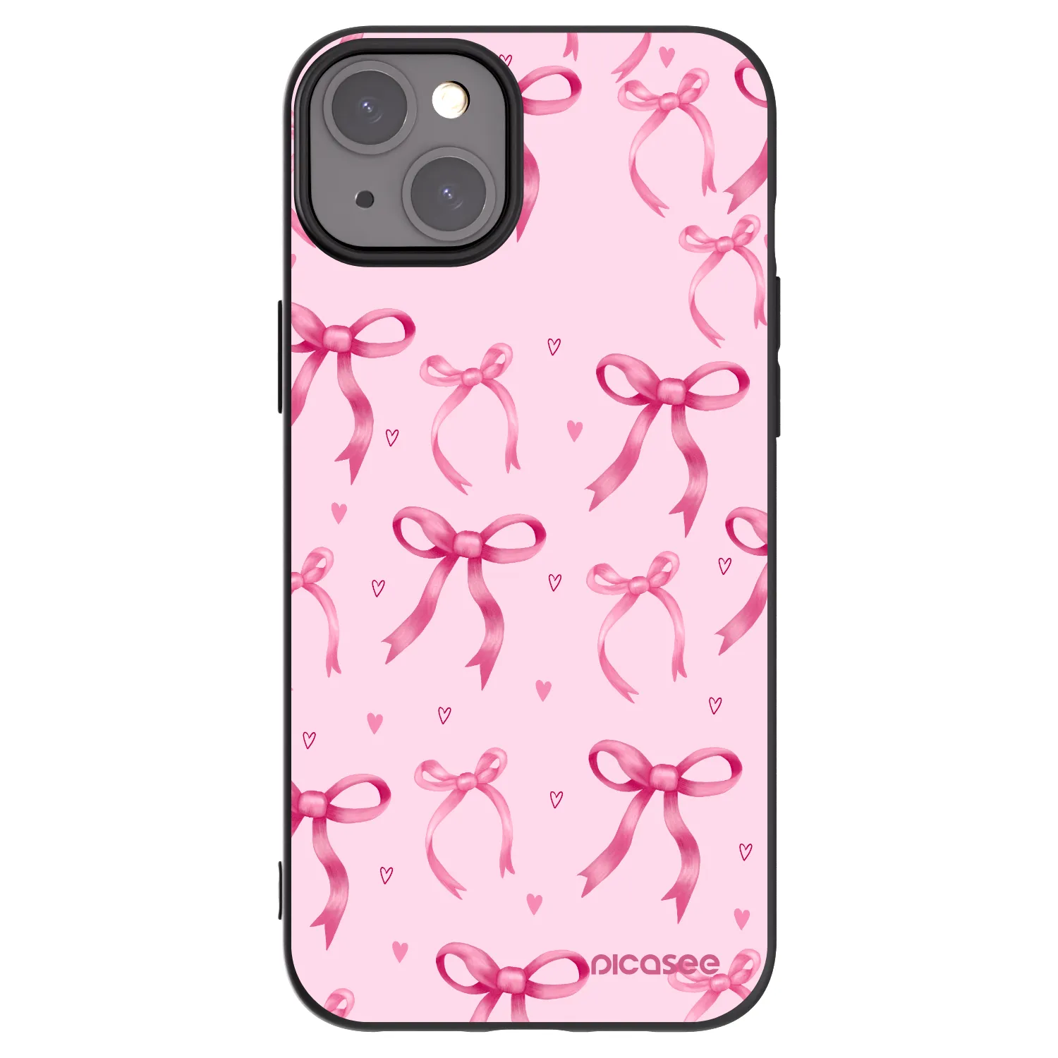 Picasee crna silikonska maskica za Apple iPhone 15 Plus - Bow Aesthetic