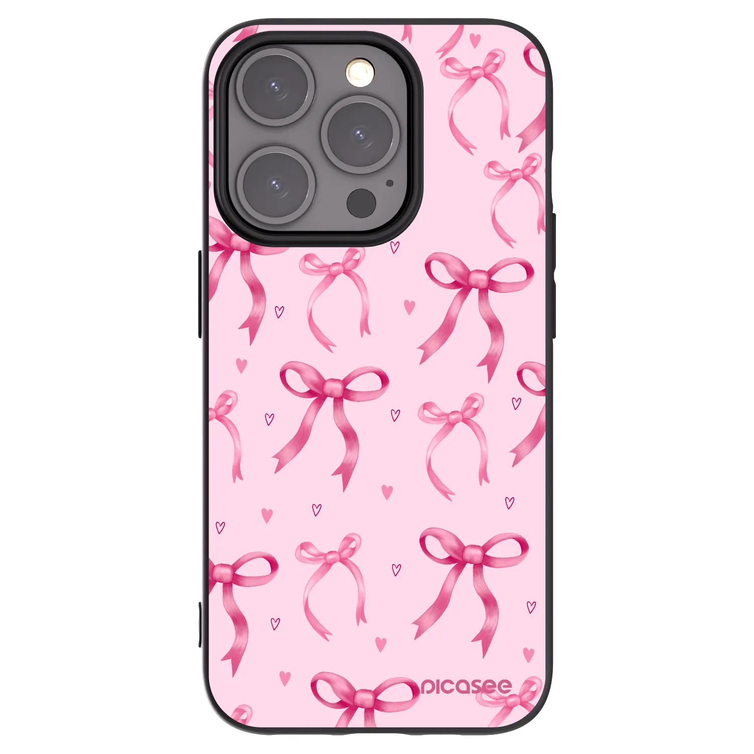 Picasee crna silikonska maskica za Apple iPhone 15 Pro - Bow Aesthetic