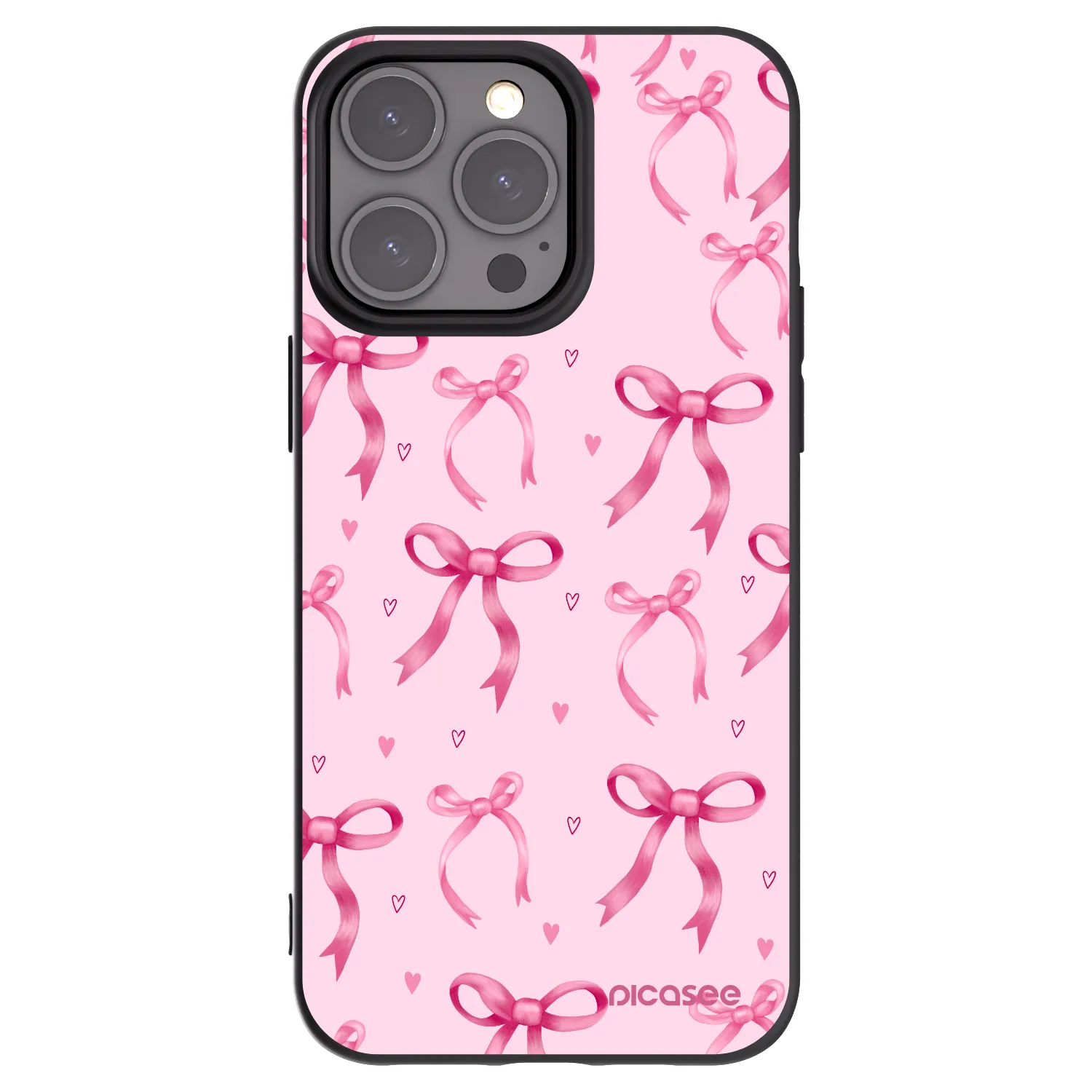 Picasee crna silikonska maskica za Apple iPhone 15 Pro Max - Bow Aesthetic