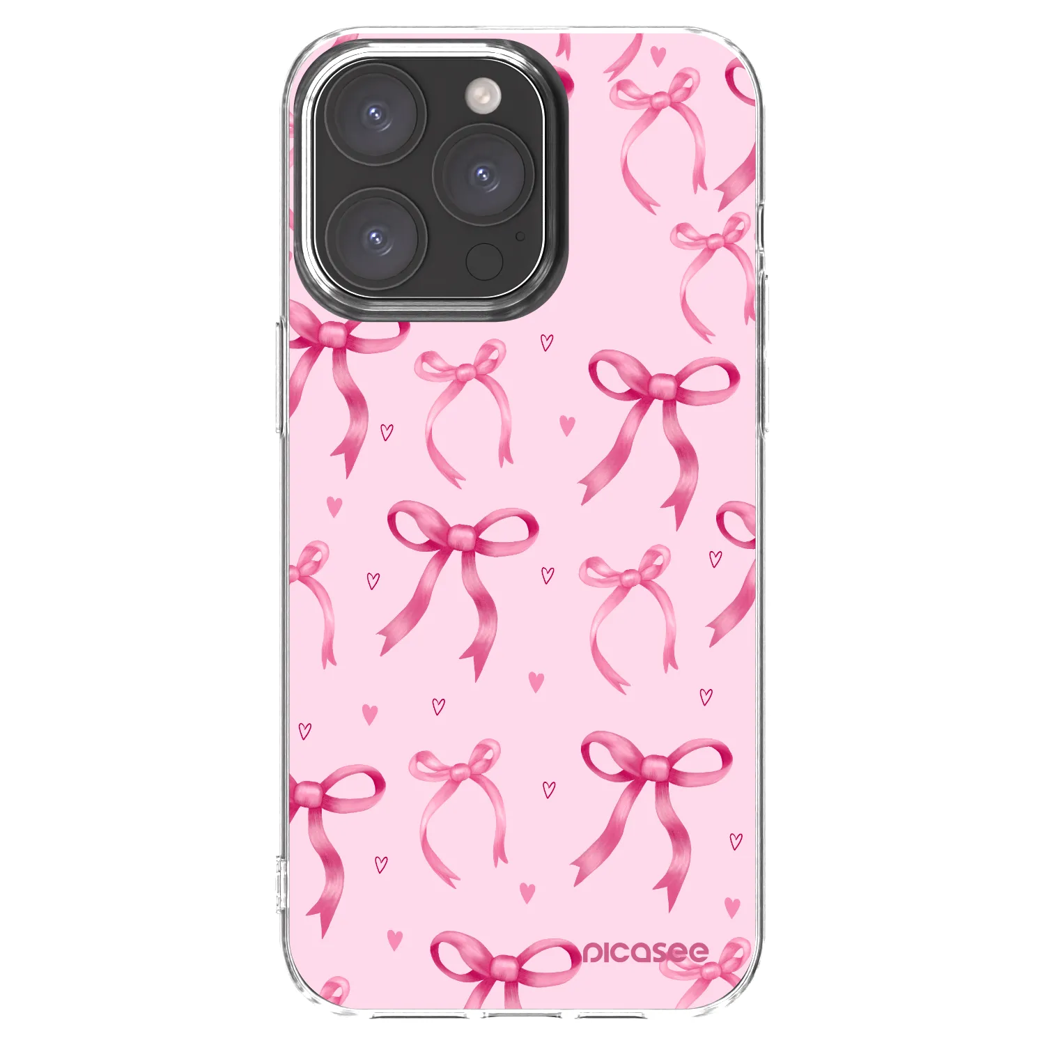 Picasee silikonska prozirna maskica za Apple iPhone 15 Pro Max - Bow Aesthetic