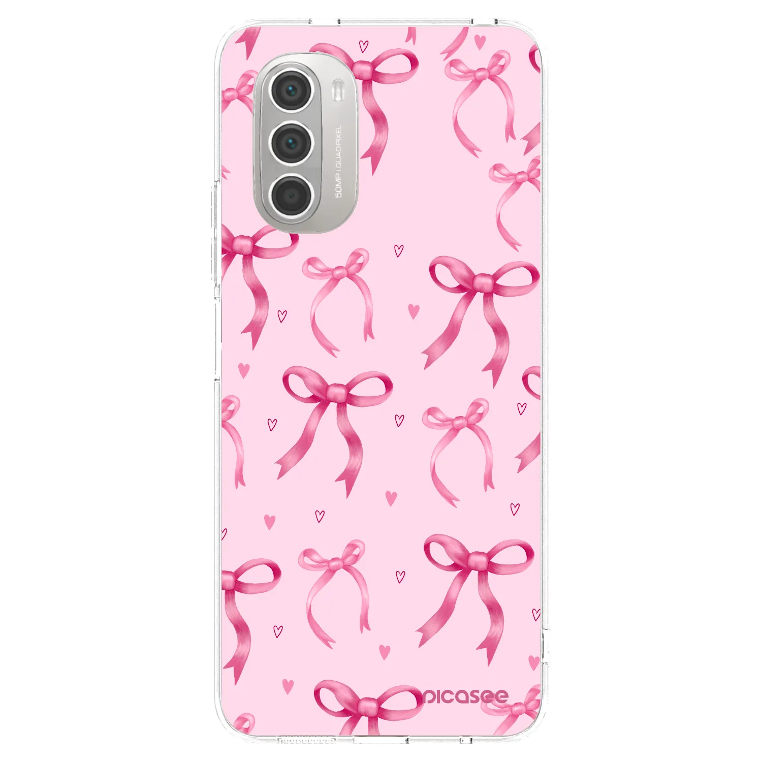 Picasee silikonska prozirna maskica za Motorola Moto G51 - Bow Aesthetic