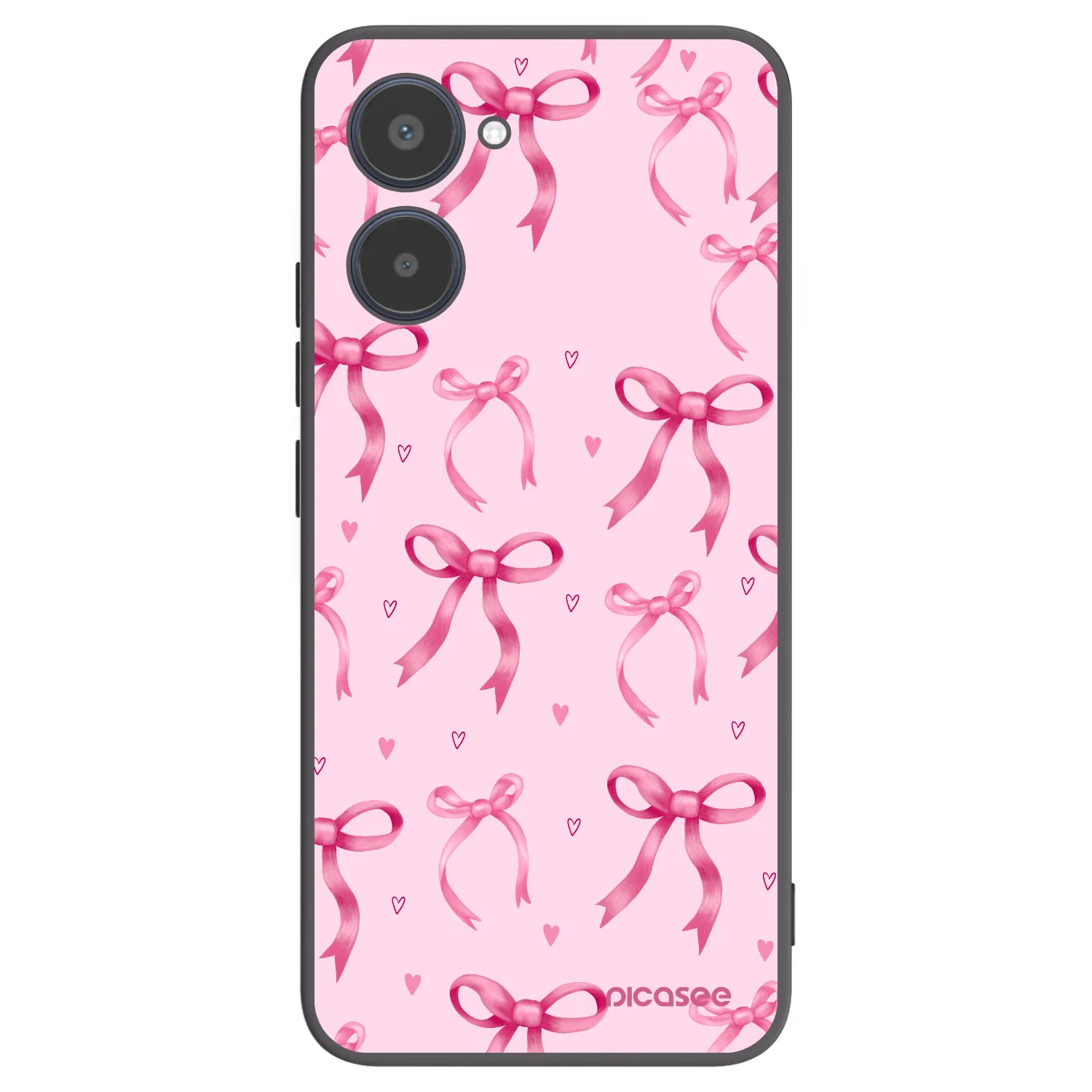 Picasee crna silikonska maskica za Realme 10 4G - Bow Aesthetic