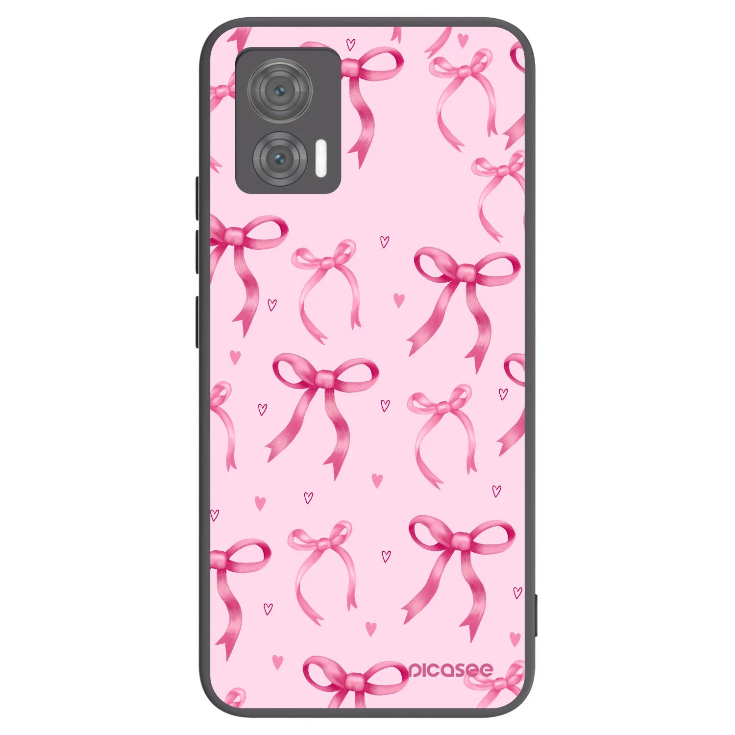 Picasee crna silikonska maskica za Motorola Edge 30 Neo - Bow Aesthetic