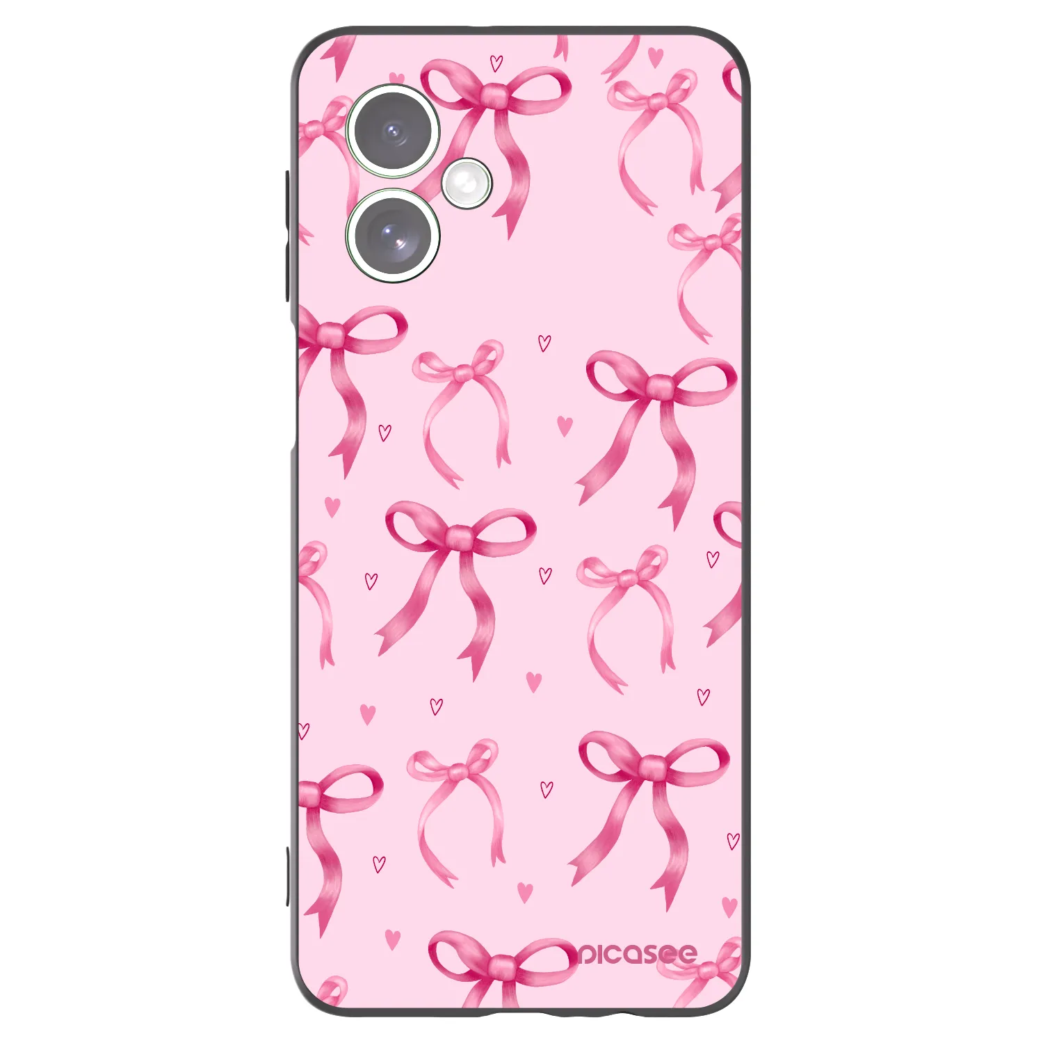 Picasee crna silikonska maskica za Motorola Moto G54 5G - Bow Aesthetic