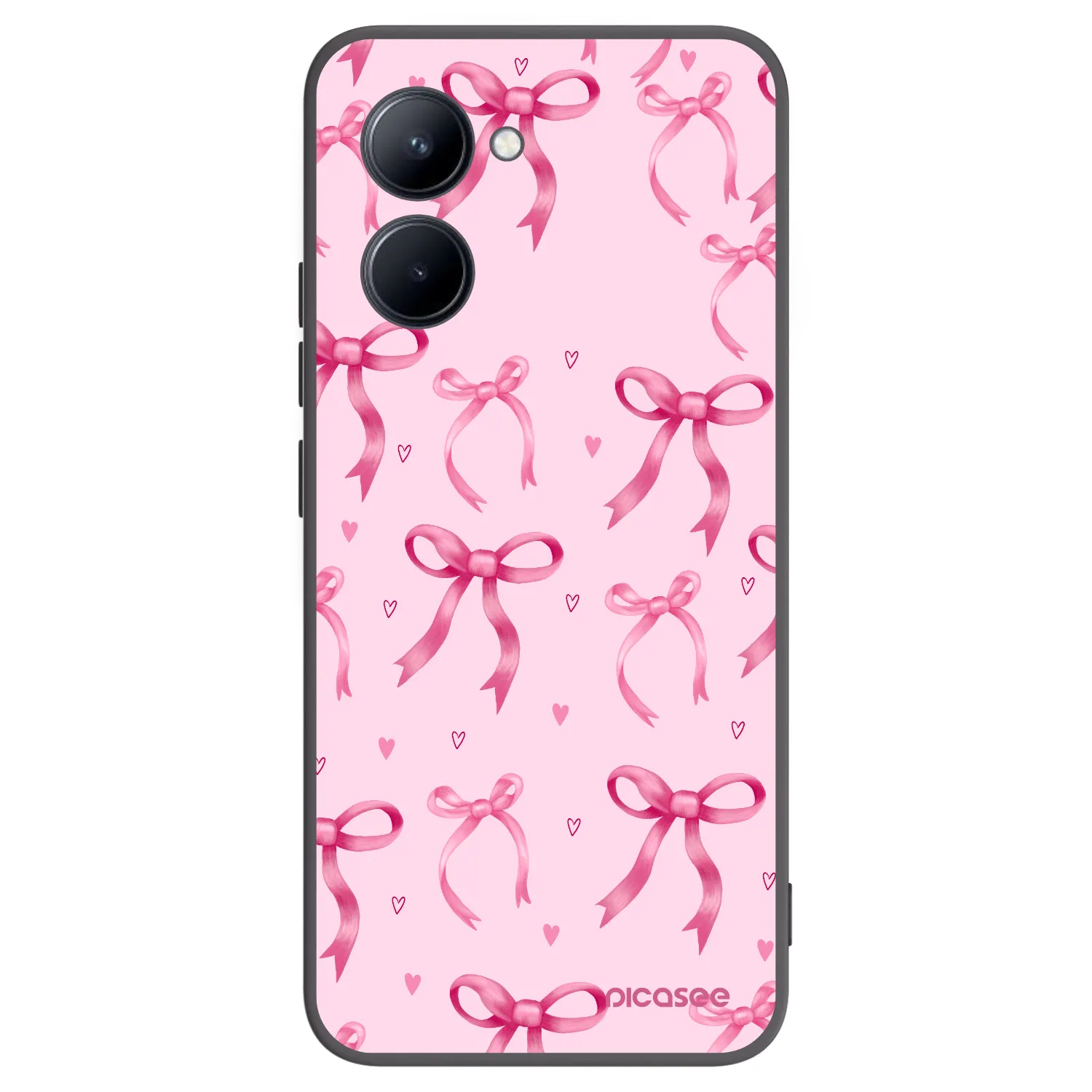 Picasee crna silikonska maskica za Realme C33 (2023) - Bow Aesthetic
