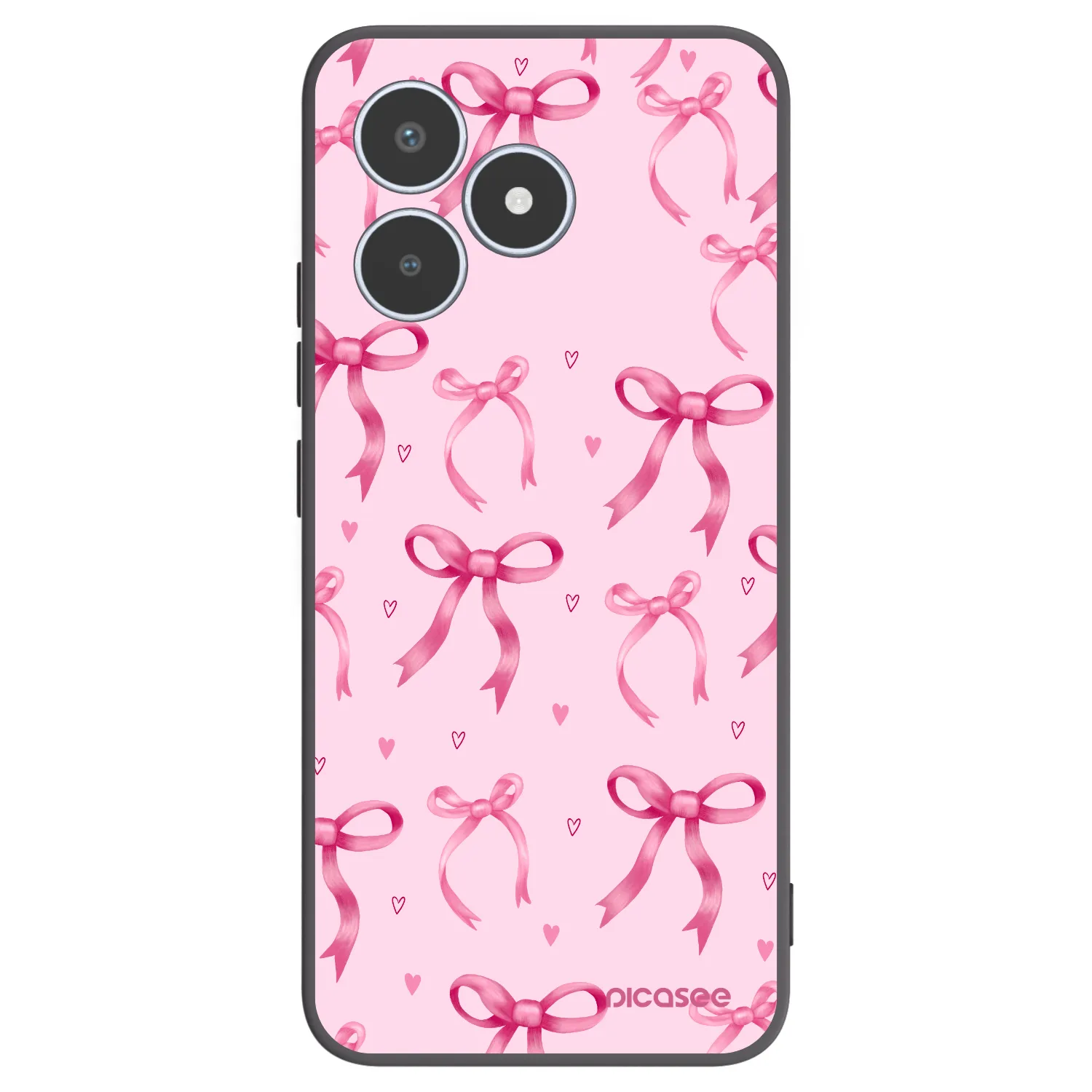 Picasee crna silikonska maskica za Realme C53 - Bow Aesthetic