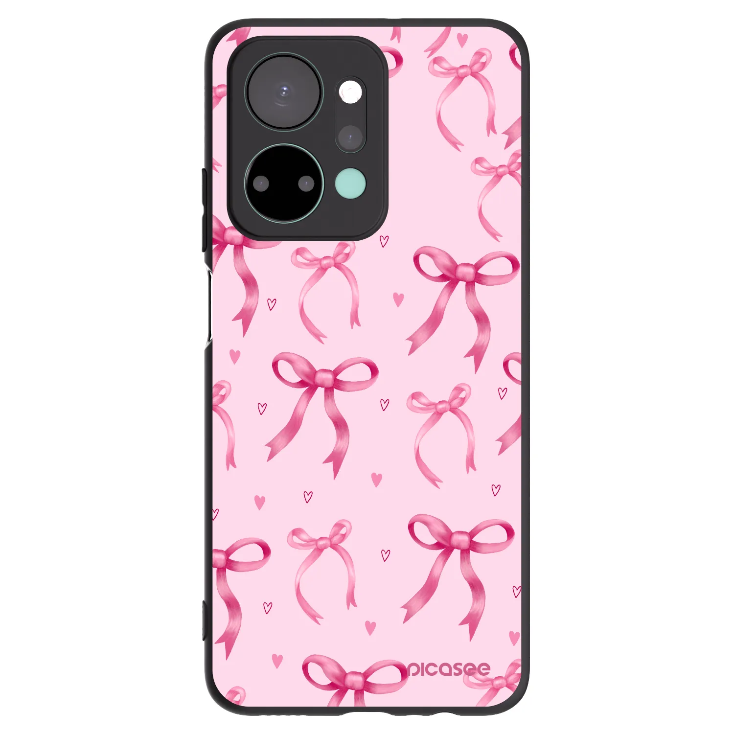 Picasee crna silikonska maskica za Honor X7a - Bow Aesthetic