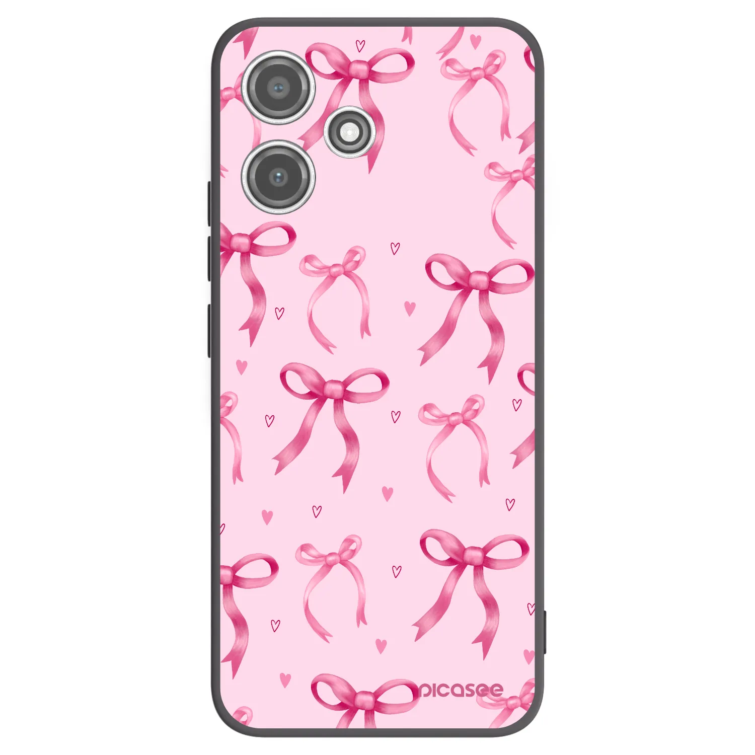 Picasee crna silikonska maskica za Xiaomi Redmi 12 5G - Bow Aesthetic