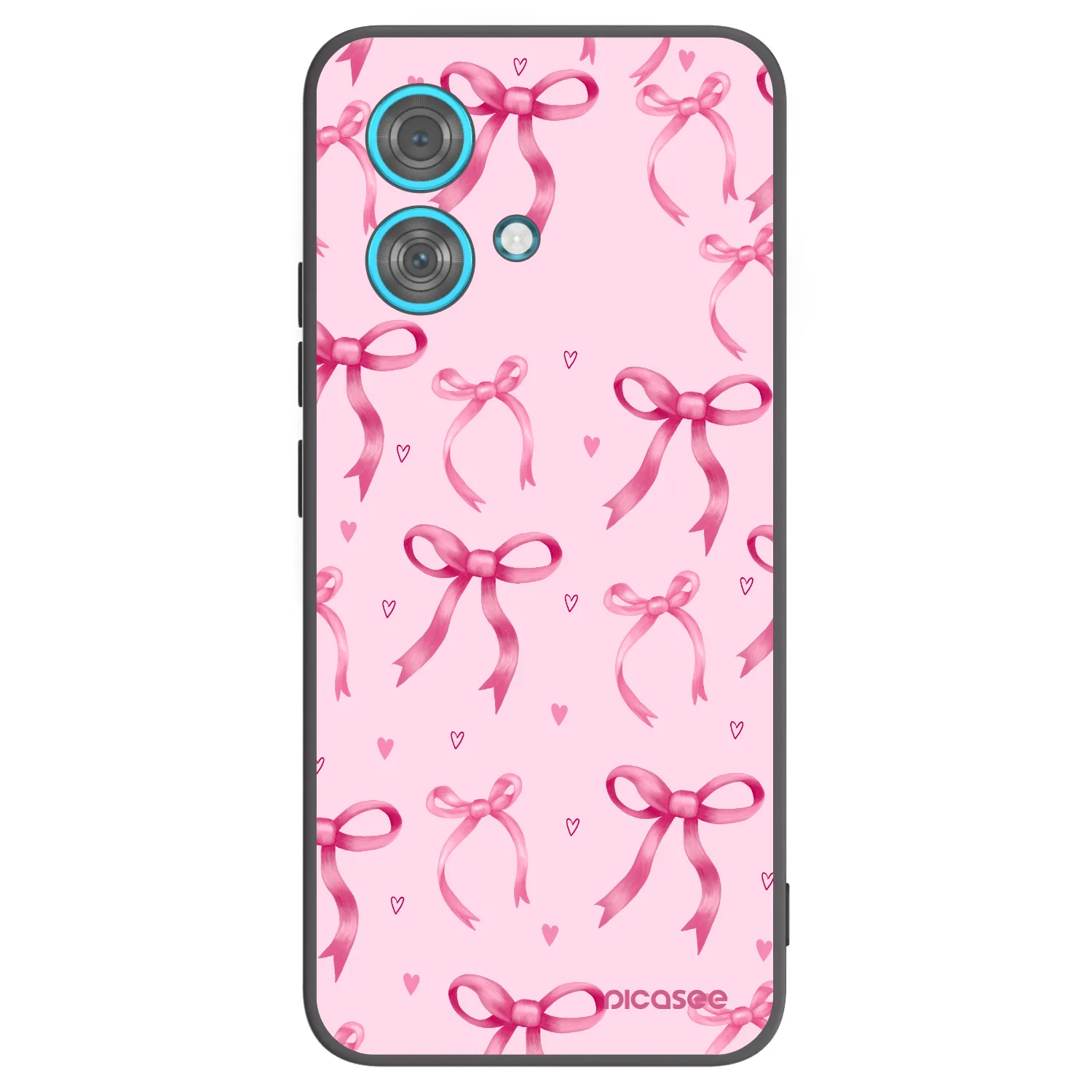 Picasee crna silikonska maskica za Motorola Edge 40 Neo - Bow Aesthetic