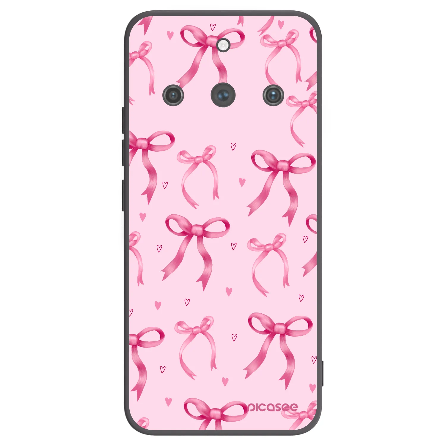 Picasee crna silikonska maskica za Realme 11 Pro+ - Bow Aesthetic