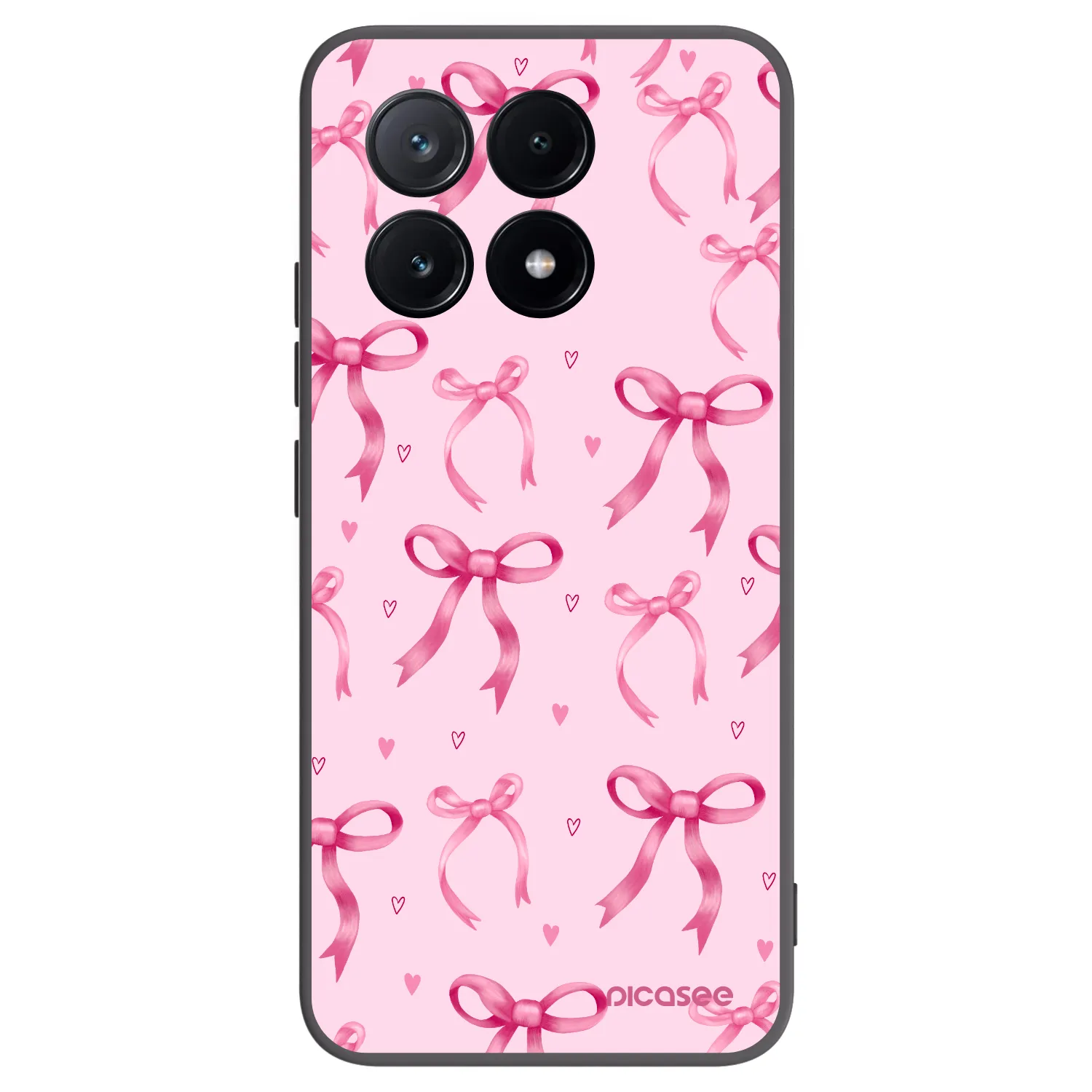 Picasee crna silikonska maskica za Xiaomi Poco X6 Pro - Bow Aesthetic