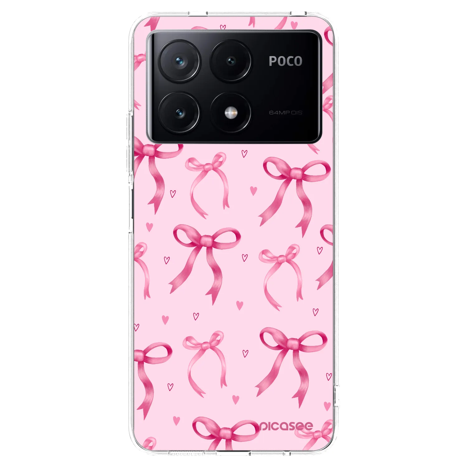 Picasee silikonska prozirna maskica za Xiaomi Poco X6 Pro - Bow Aesthetic