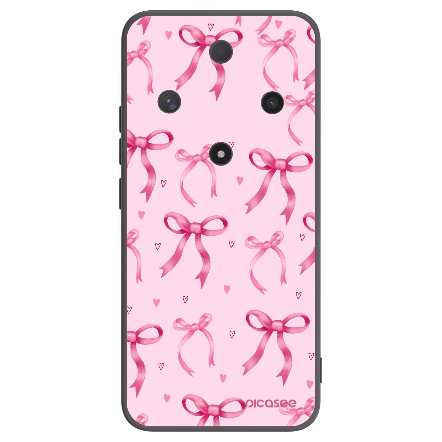 Picasee crna silikonska maskica za Honor Magic6 Lite 5G - Bow Aesthetic