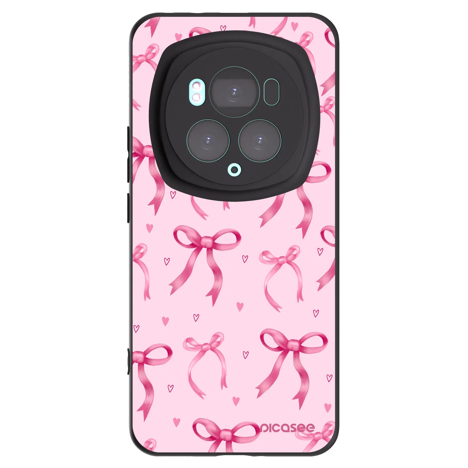 Picasee crna silikonska maskica za Honor Magic6 Pro - Bow Aesthetic