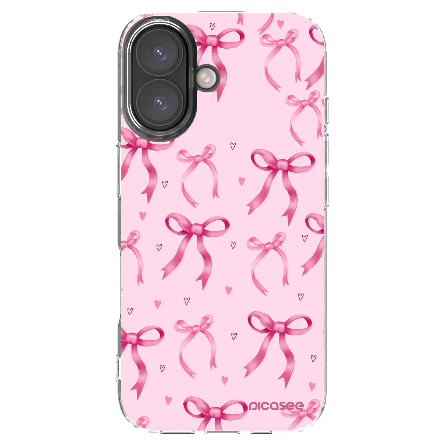 Picasee silikonska prozirna maskica za Apple iPhone 16 - Bow Aesthetic