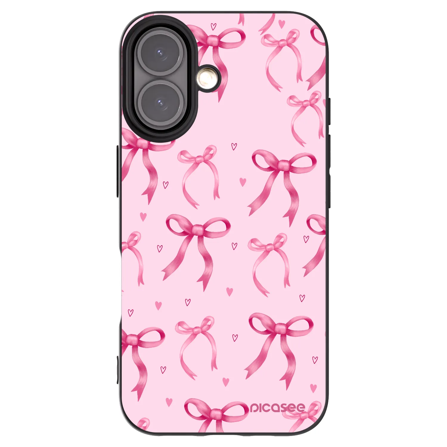 Picasee crna silikonska maskica za Apple iPhone 16 - Bow Aesthetic