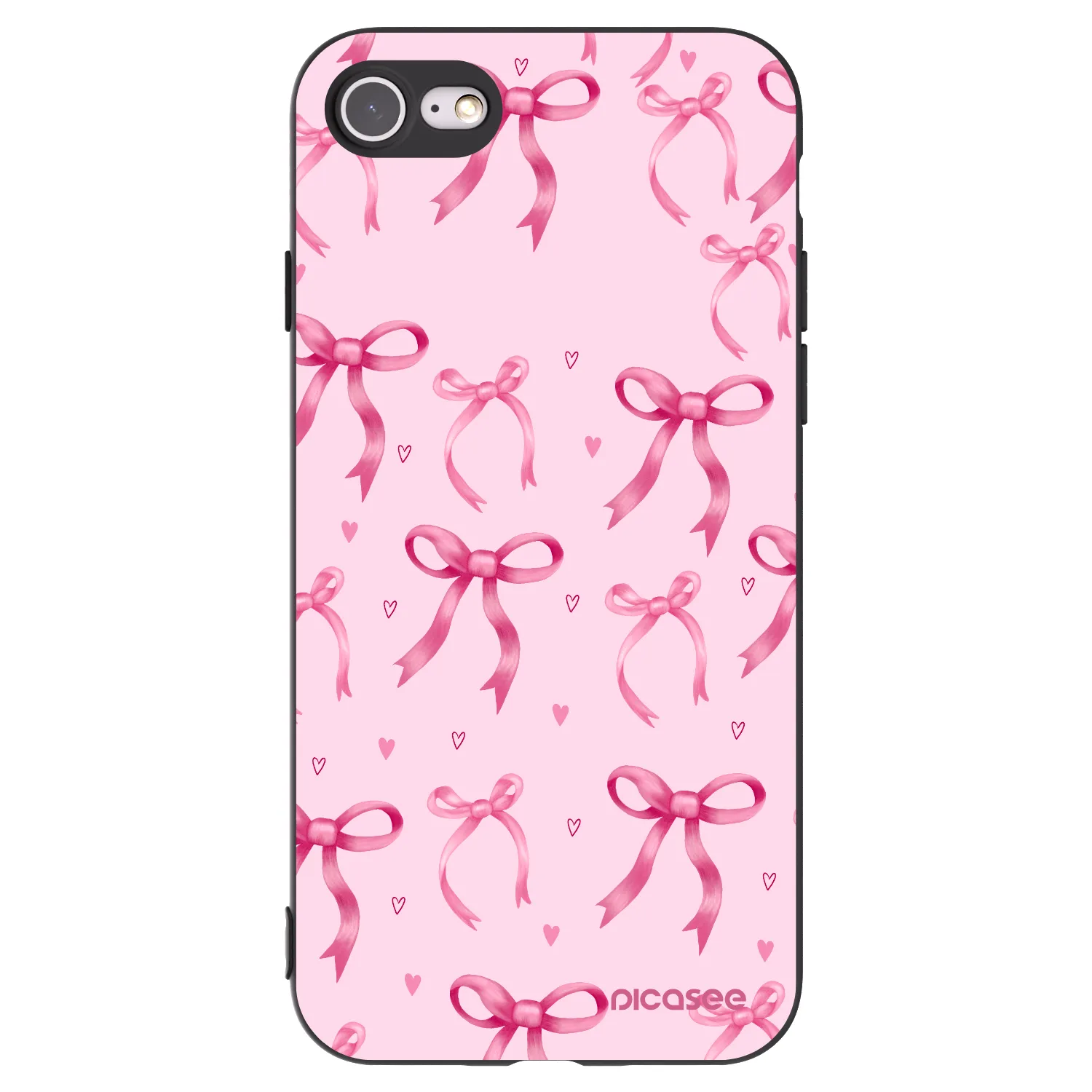 Picasee crna silikonska maskica za Apple iPhone 8 - Bow Aesthetic