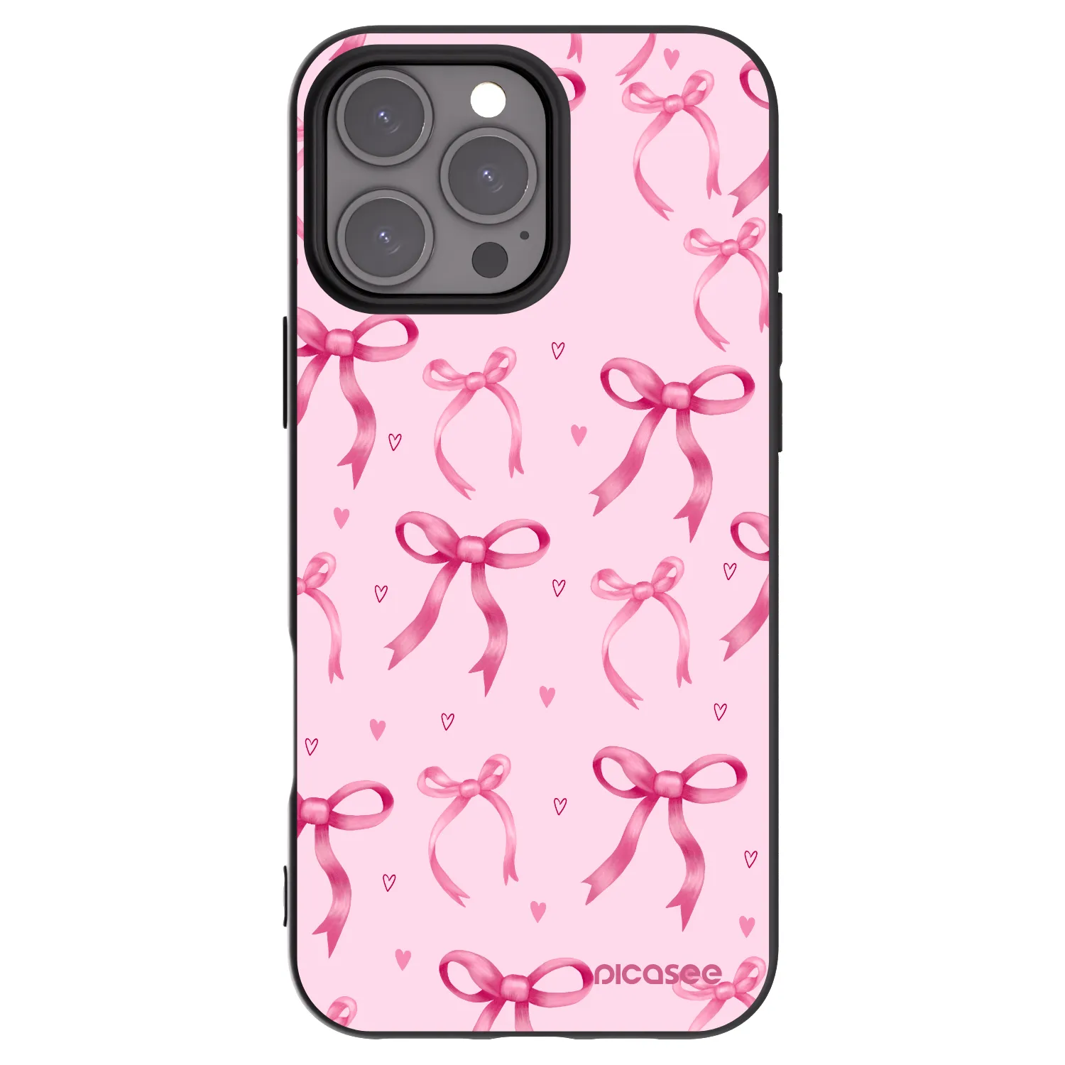 Picasee crna silikonska maskica za Apple iPhone 16 Pro Max - Bow Aesthetic