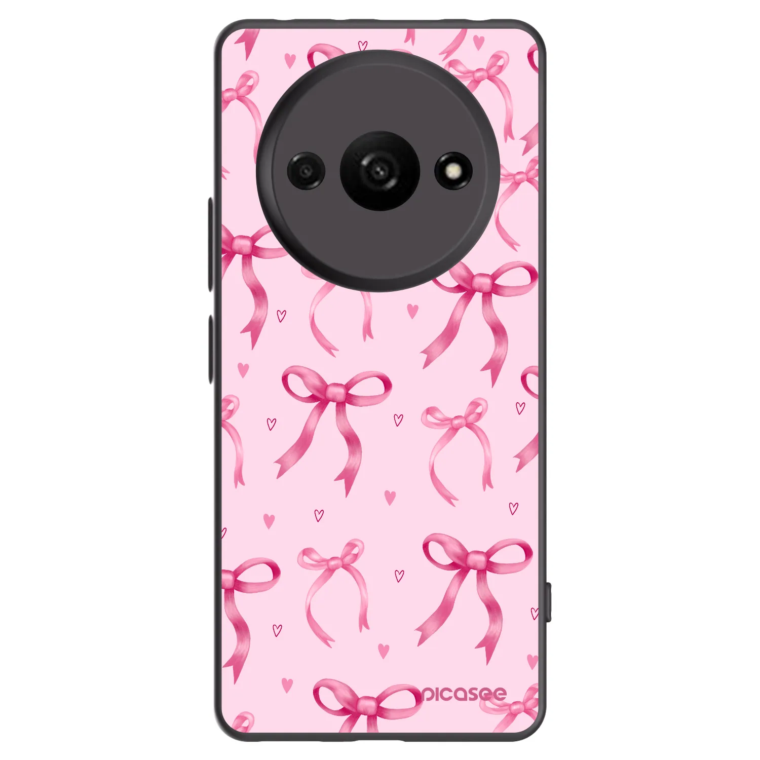 Picasee crna silikonska maskica za Xiaomi Redmi A3 - Bow Aesthetic
