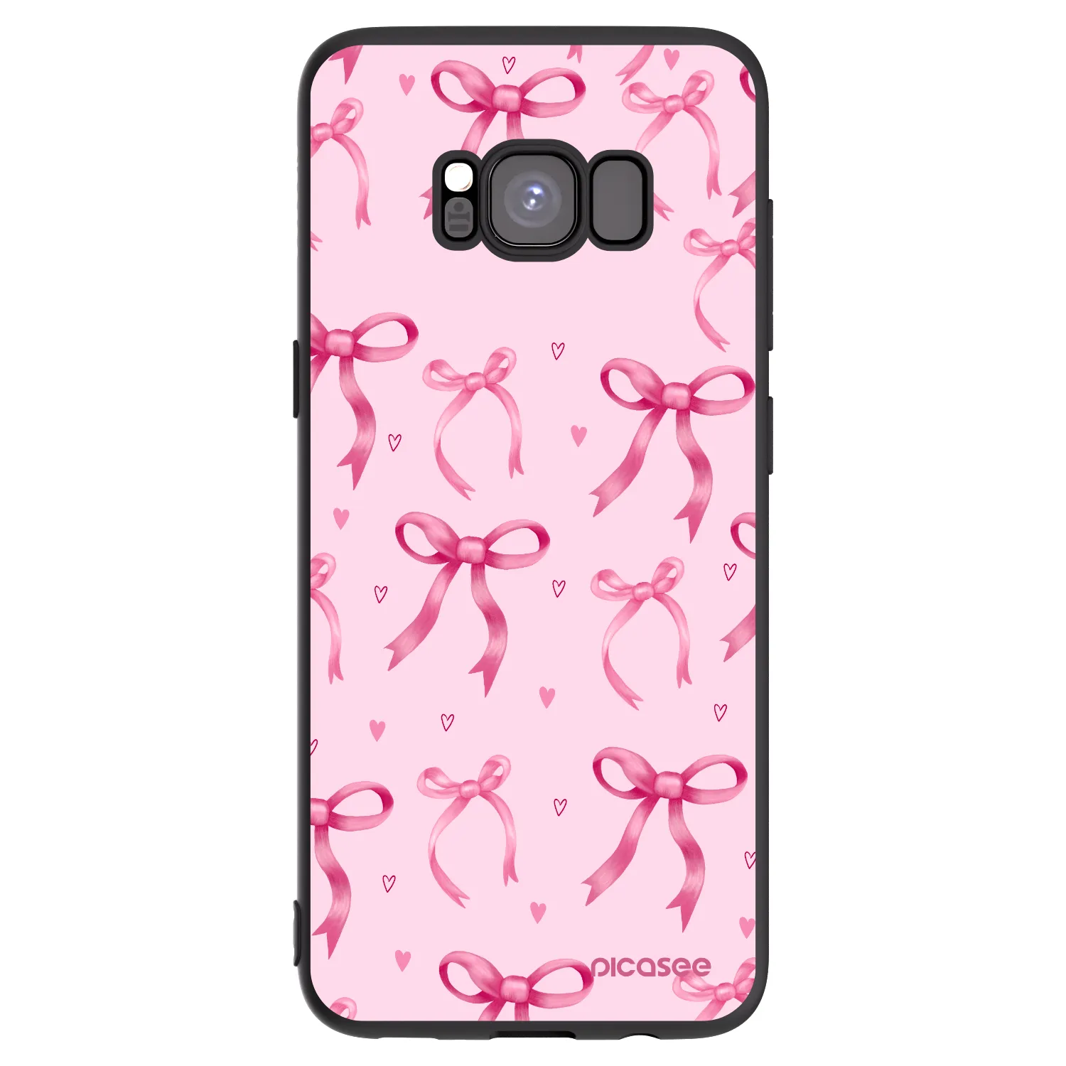 Picasee crna silikonska maskica za Samsung Galaxy S8 G950F - Bow Aesthetic