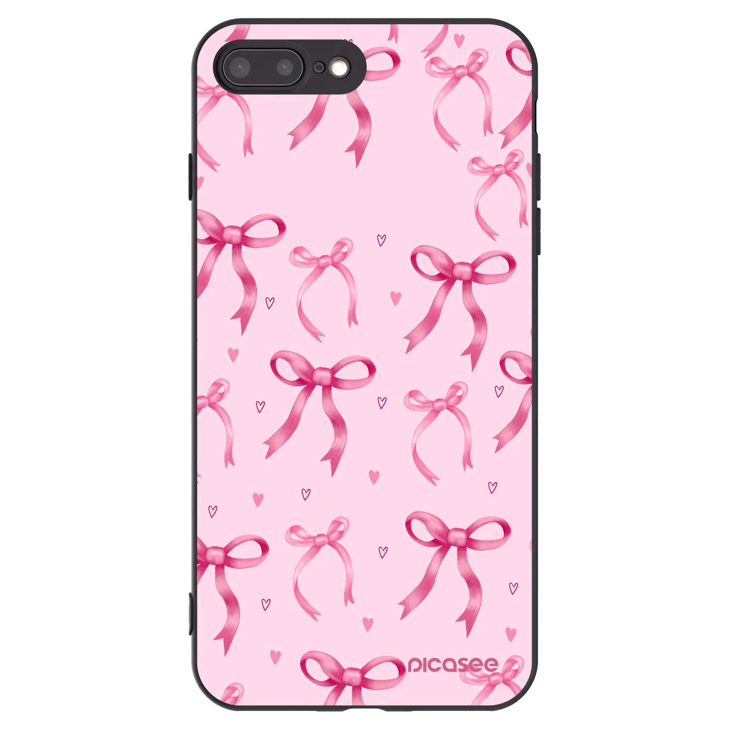 Picasee crna silikonska maskica za Apple iPhone 7 Plus - Bow Aesthetic