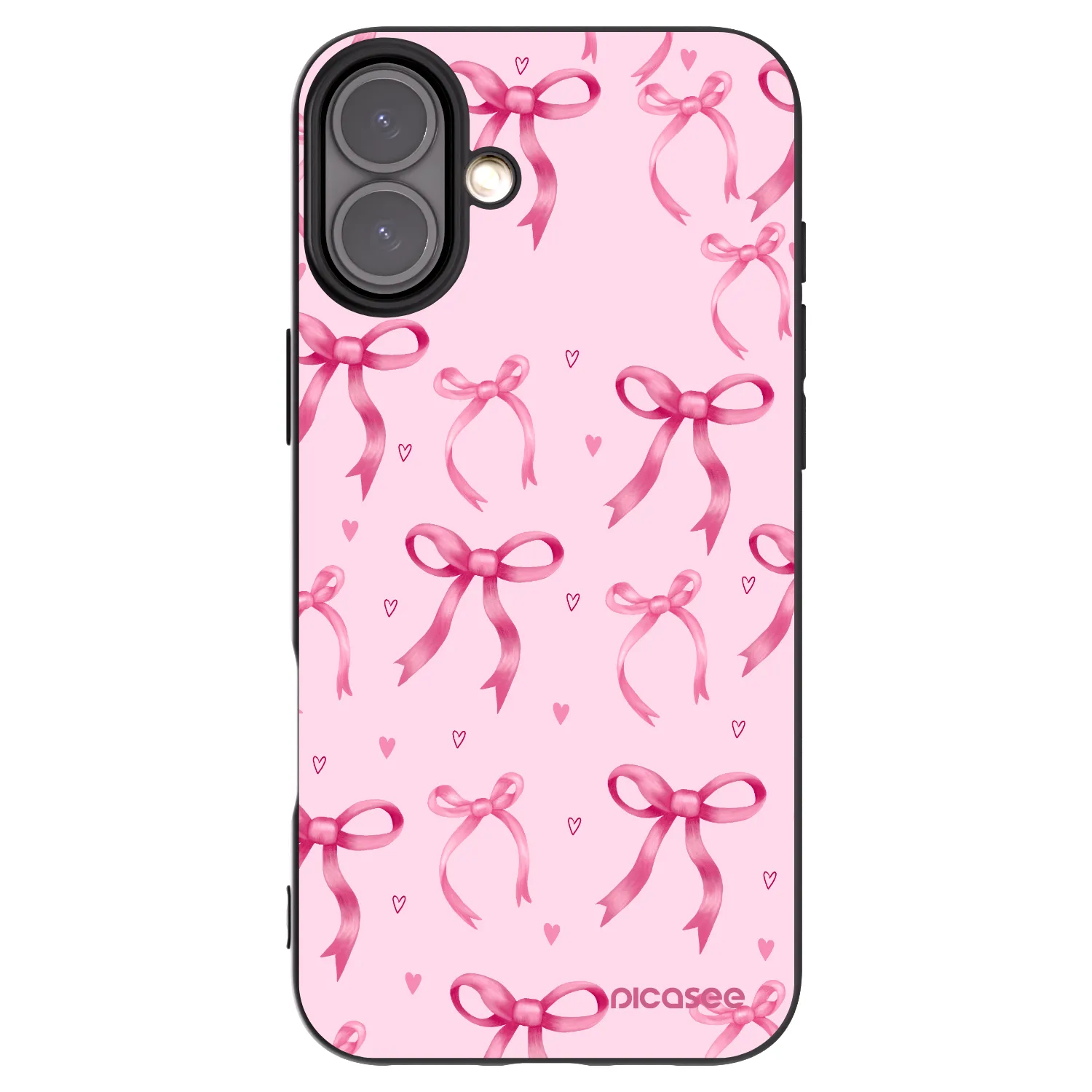 Picasee crna silikonska maskica za Apple iPhone 16 Plus - Bow Aesthetic