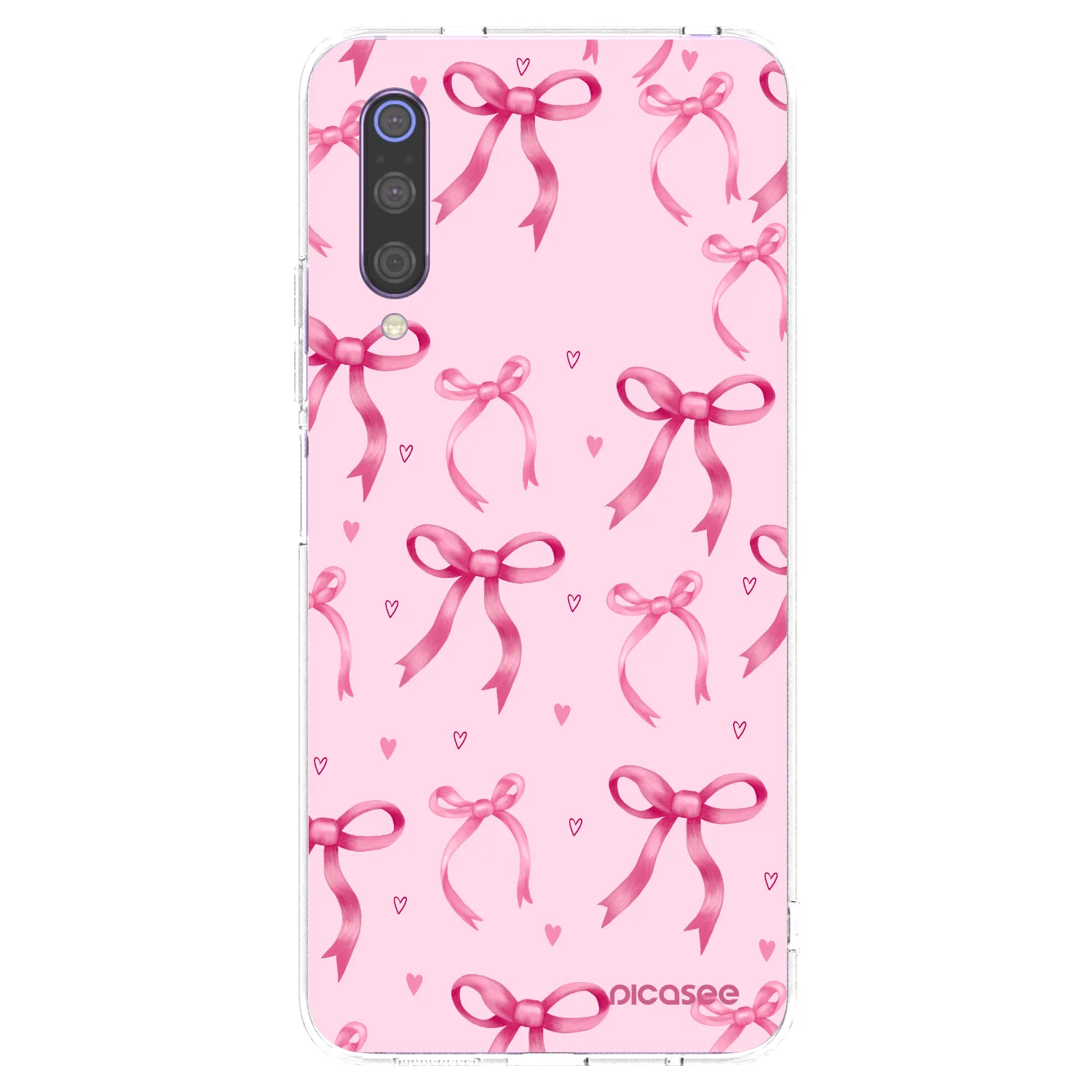 Picasee silikonska prozirna maskica za Xiaomi Mi 9 - Bow Aesthetic