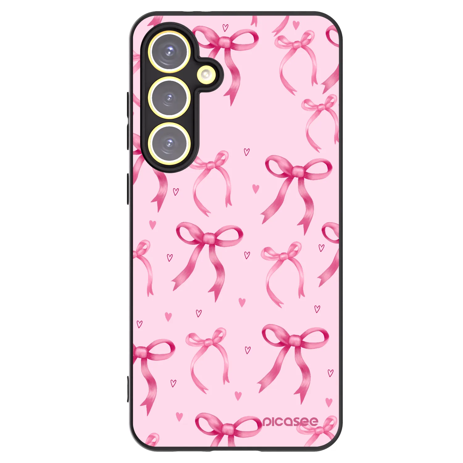Picasee crna silikonska maskica za Samsung Galaxy S24 FE S721B - Bow Aesthetic