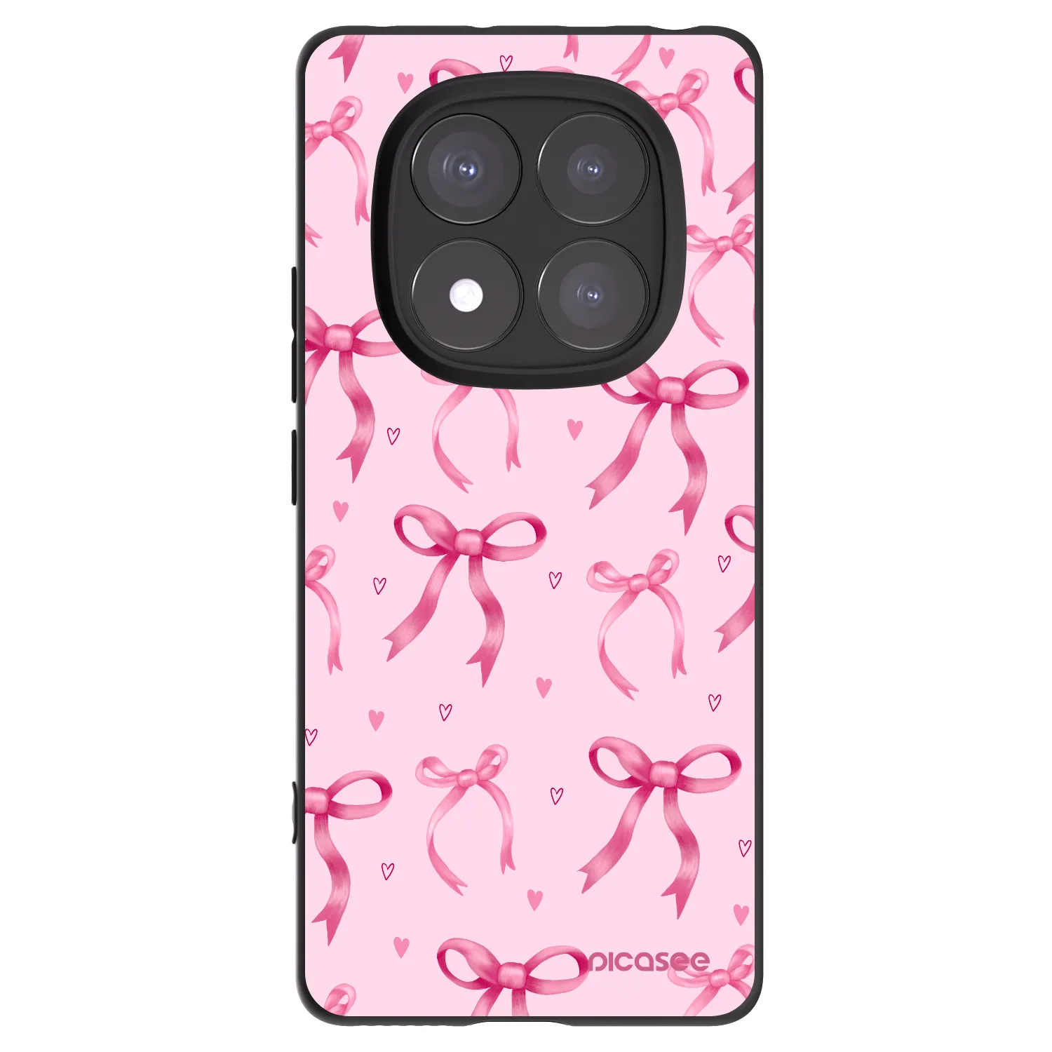 Picasee crna silikonska maskica za Xiaomi Redmi Note 14 Pro+ 5G - Bow Aesthetic