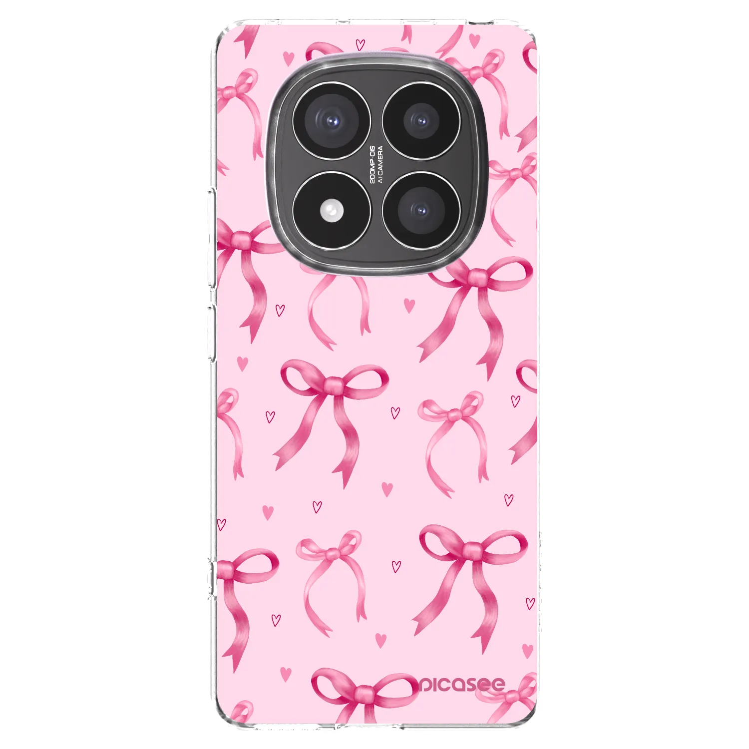 Picasee silikonska prozirna maskica za Xiaomi Redmi Note 14 Pro+ 5G - Bow Aesthetic