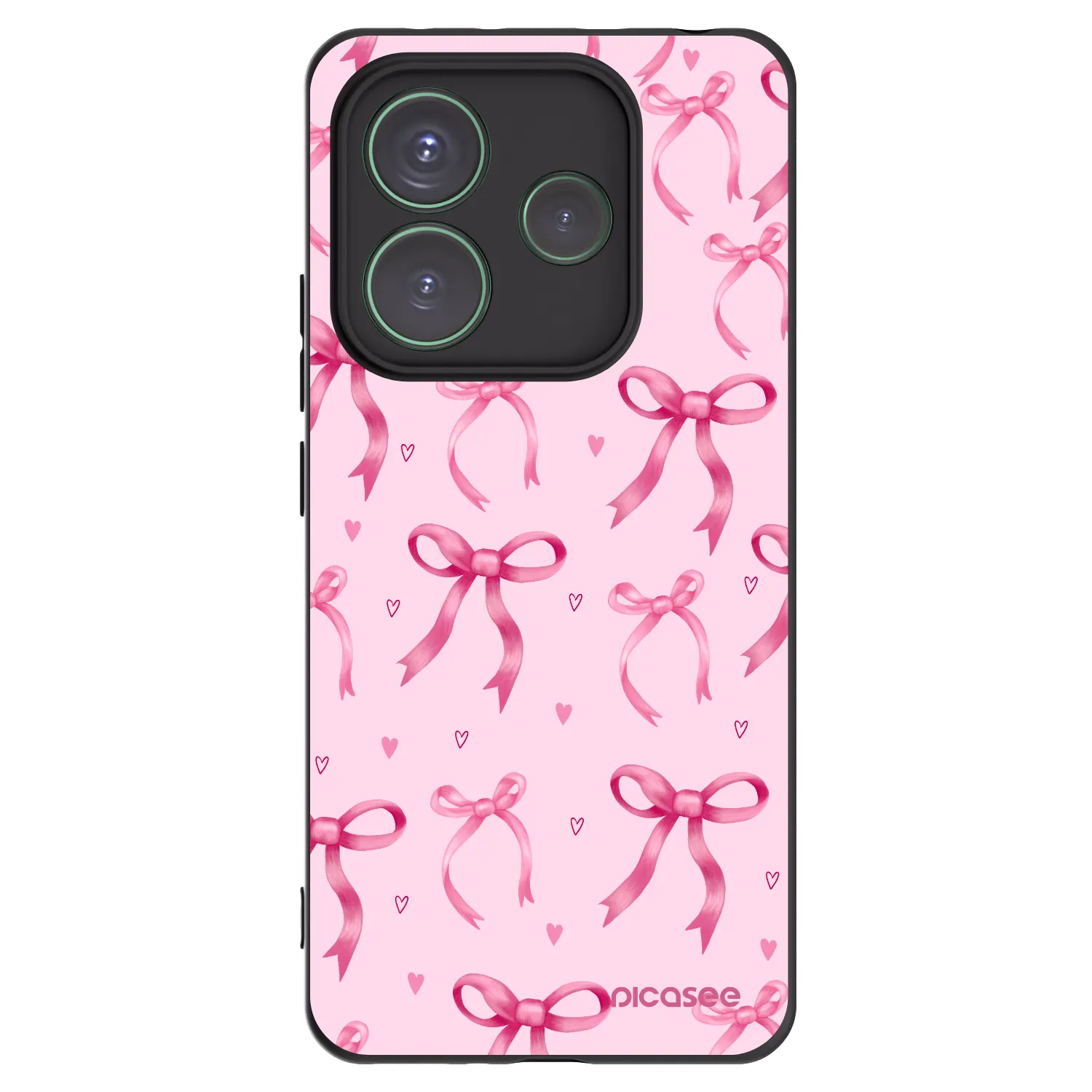 Picasee crna silikonska maskica za Xiaomi Redmi Note 14 5G - Bow Aesthetic