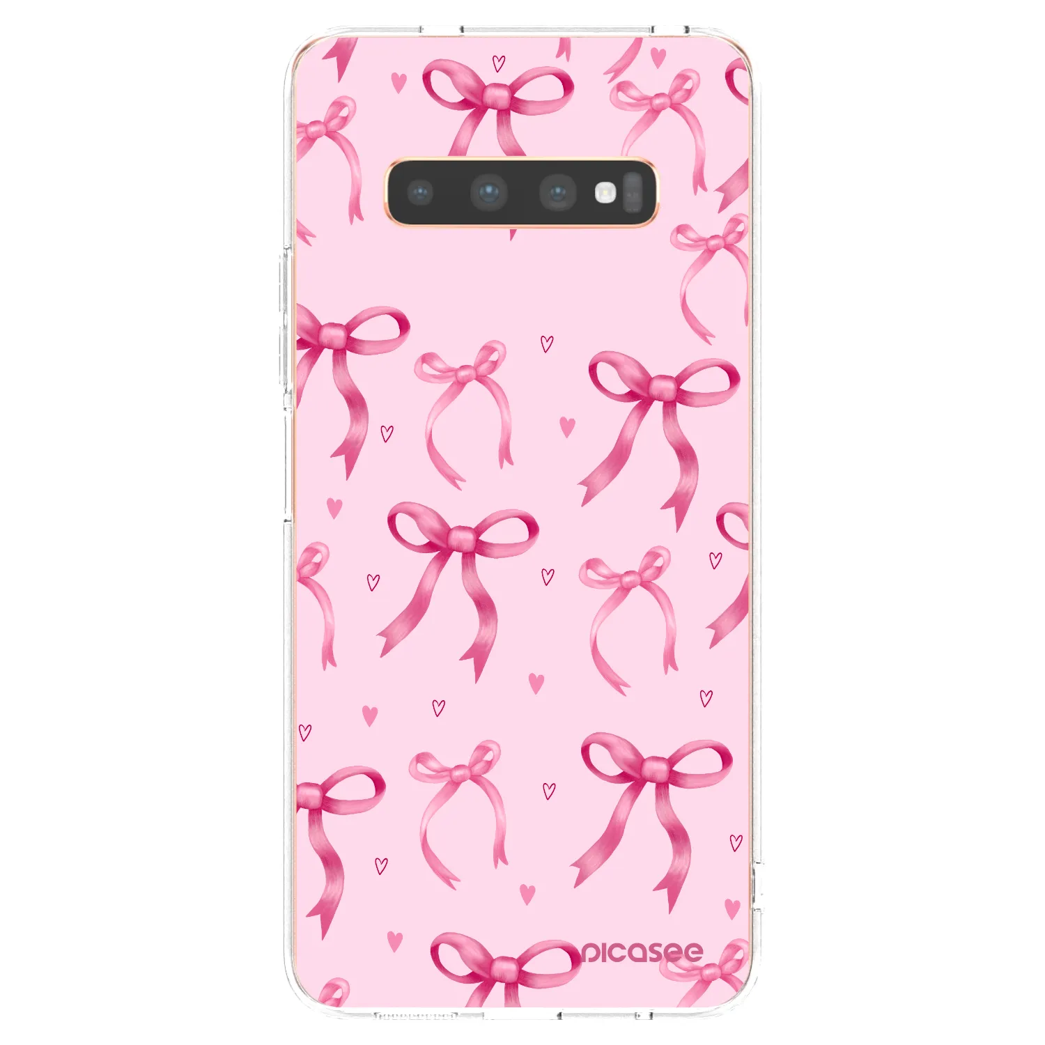 Picasee silikonska prozirna maskica za Samsung Galaxy S10 Plus G975 - Bow Aesthetic