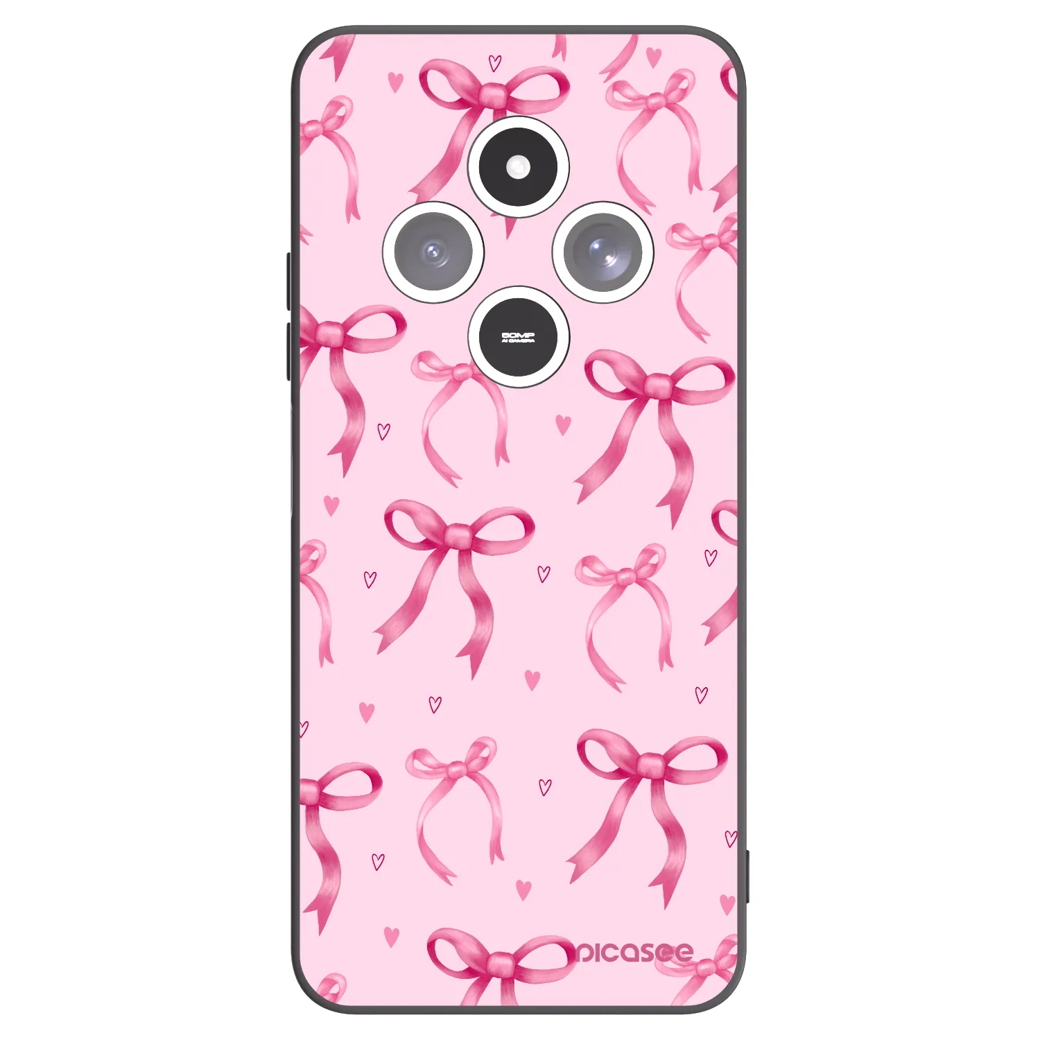 Picasee crna silikonska maskica za Xiaomi Redmi 14C - Bow Aesthetic