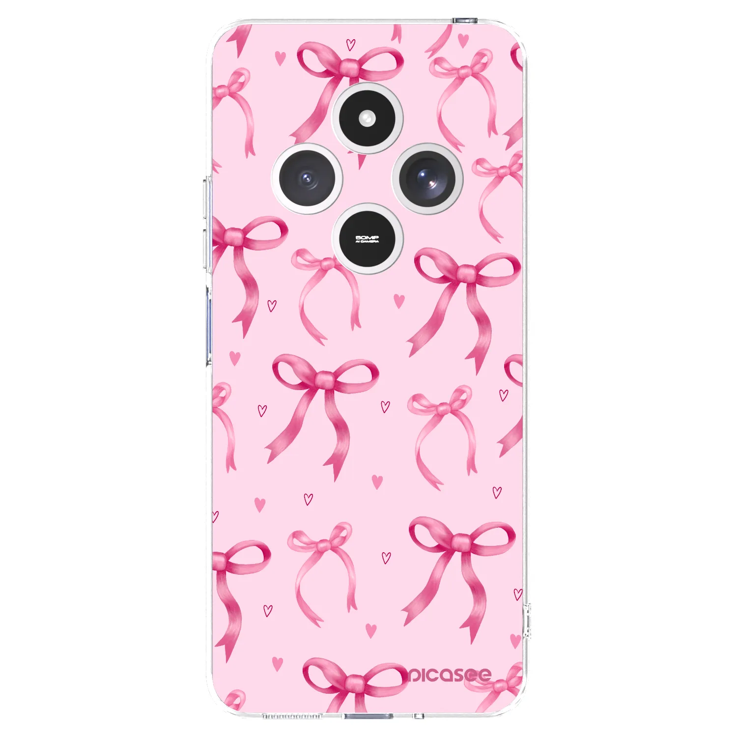 Picasee silikonska prozirna maskica za Xiaomi Redmi 14C - Bow Aesthetic