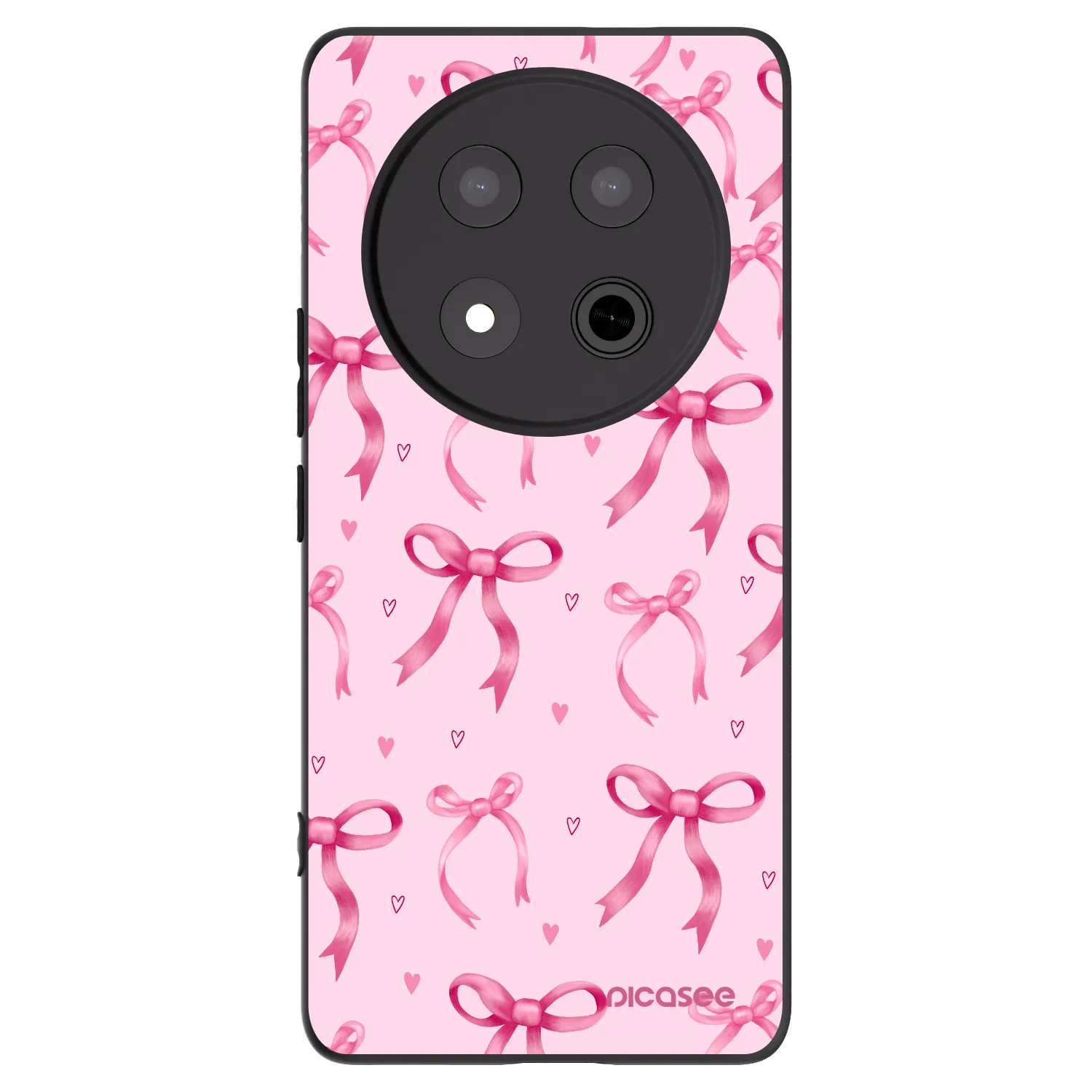 Picasee crna silikonska maskica za Honor Magic7 Lite 5G - Bow Aesthetic