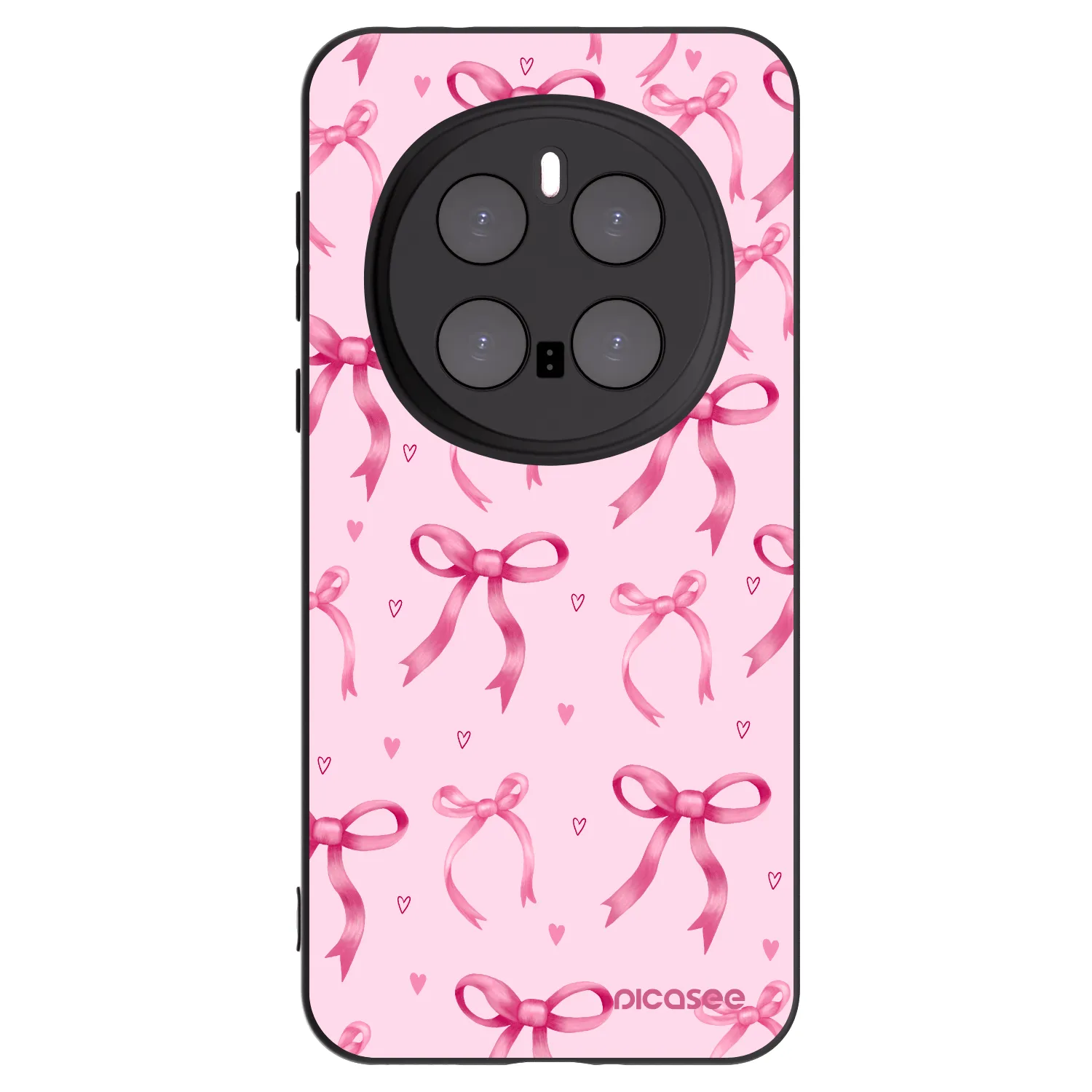 Picasee crna silikonska maskica za Honor Magic7 Pro 5G - Bow Aesthetic