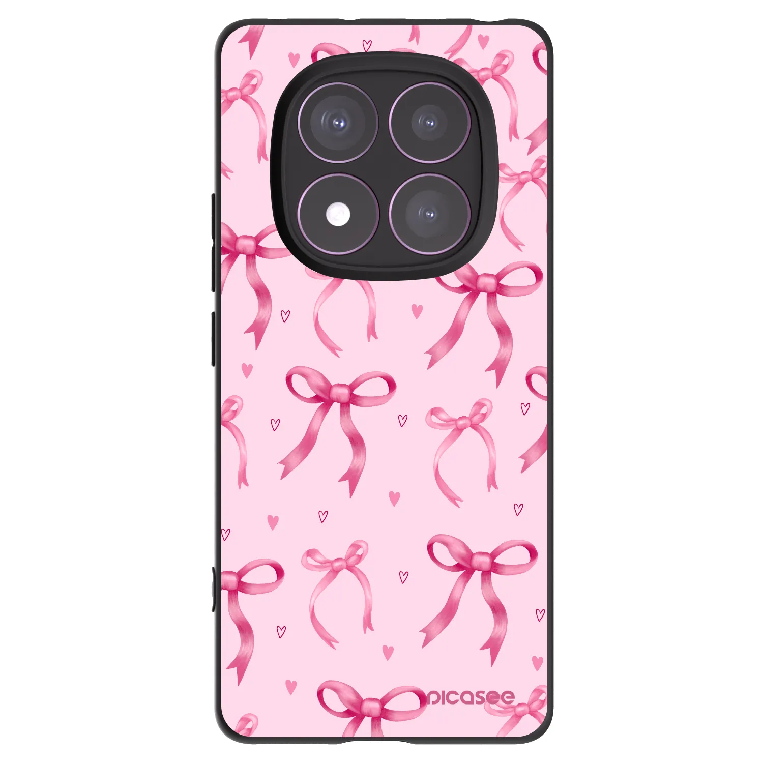 Picasee crna silikonska maskica za Xiaomi Redmi Note 14 Pro 4G - Bow Aesthetic