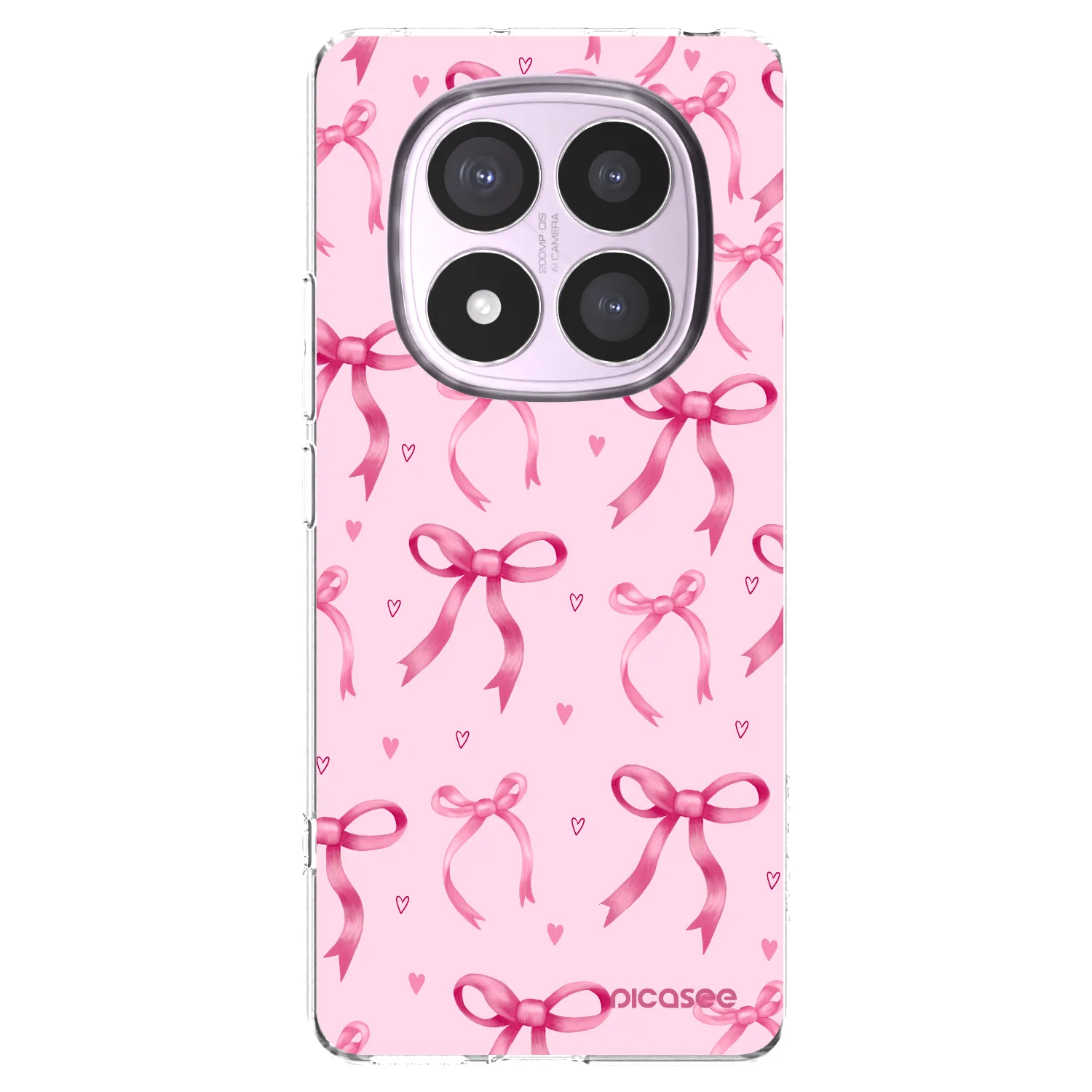 Picasee silikonska prozirna maskica za Xiaomi Redmi Note 14 Pro 4G - Bow Aesthetic