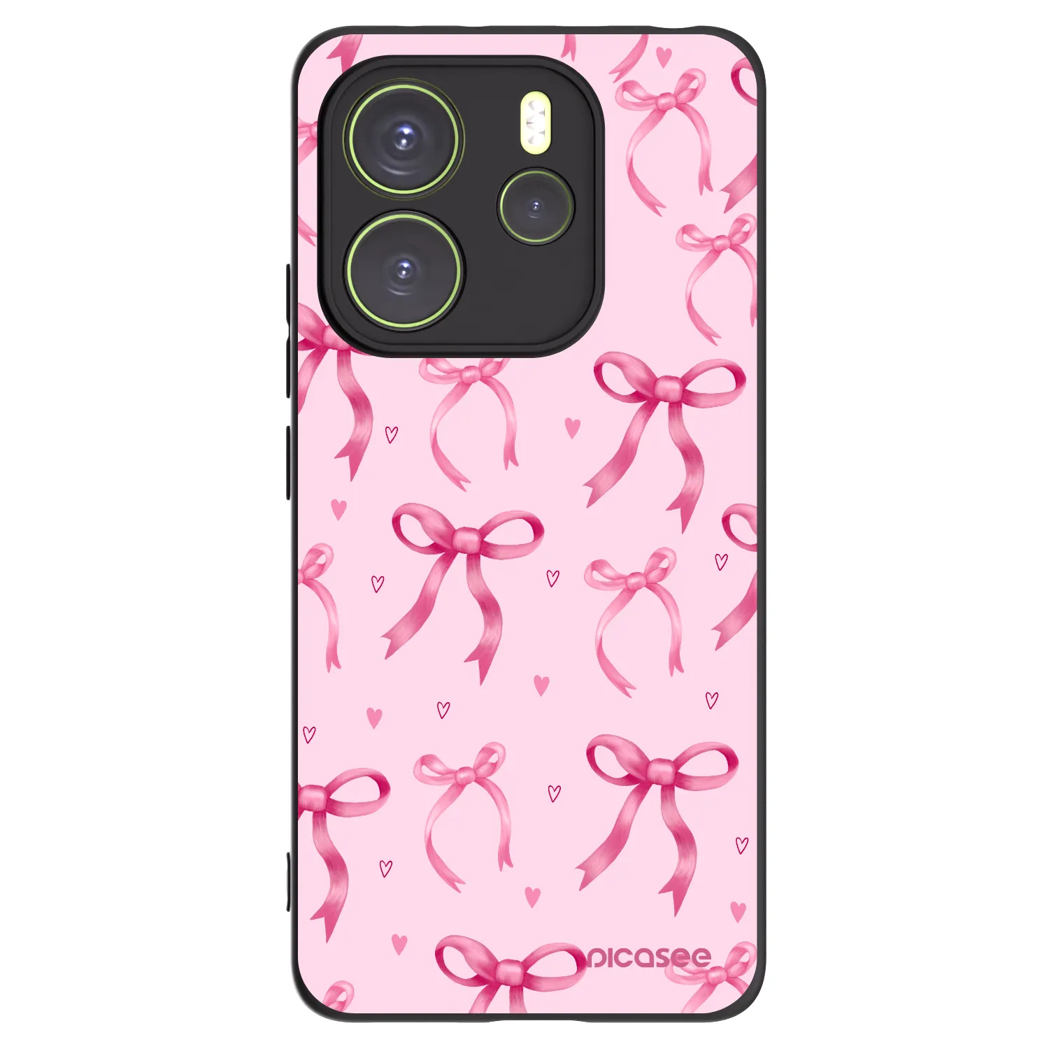 Picasee crna silikonska maskica za Xiaomi Redmi Note 14 4G - Bow Aesthetic