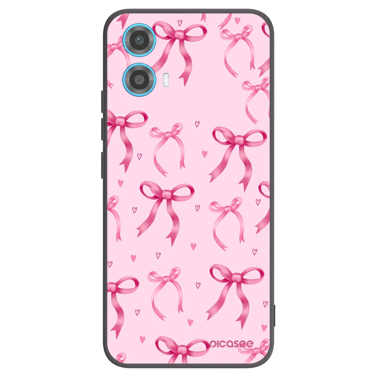 Picasee crna silikonska maskica za Motorola Moto G34 5G - Bow Aesthetic