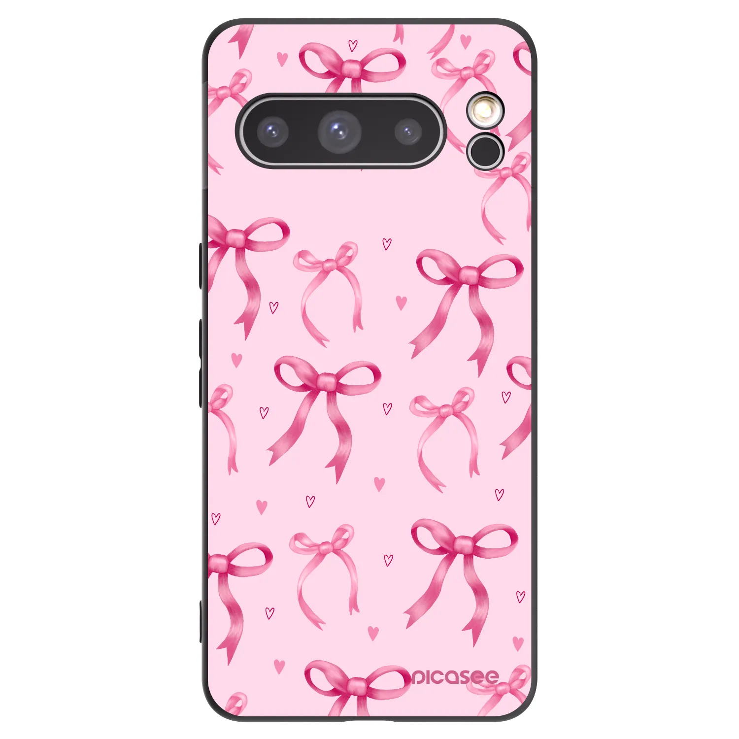 Picasee crna silikonska maskica za Google Pixel 8 Pro - Bow Aesthetic