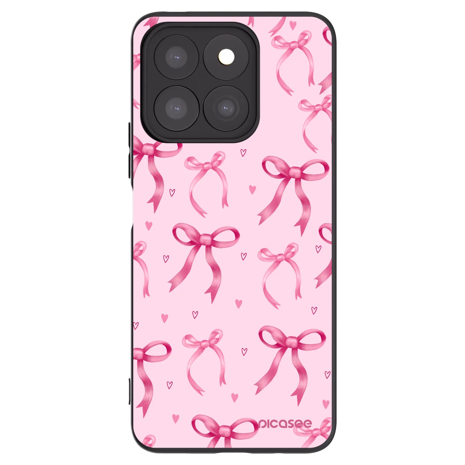 Picasee crna silikonska maskica za Honor X8c - Bow Aesthetic