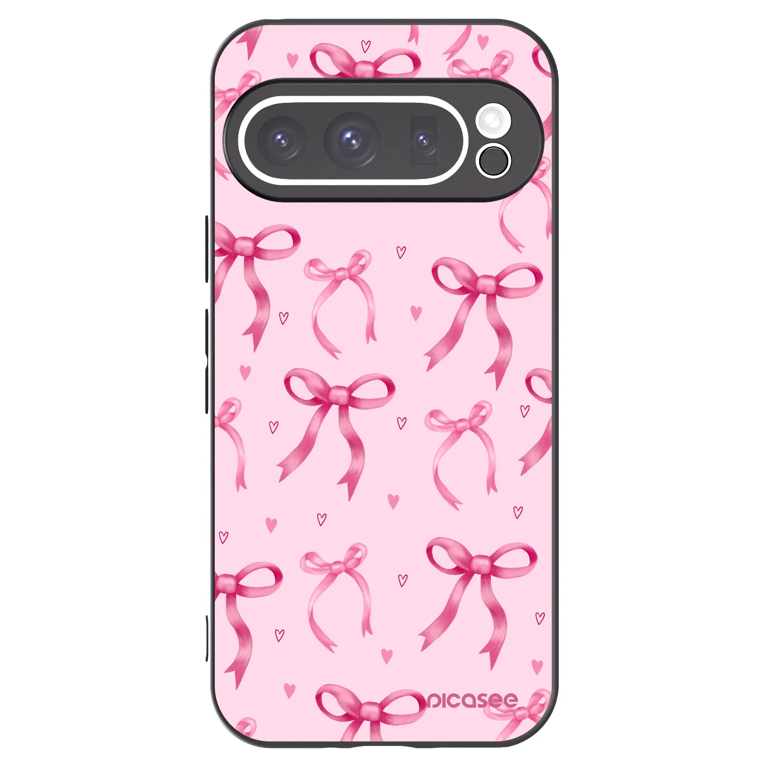 Picasee crna silikonska maskica za Google Pixel 9 Pro - Bow Aesthetic