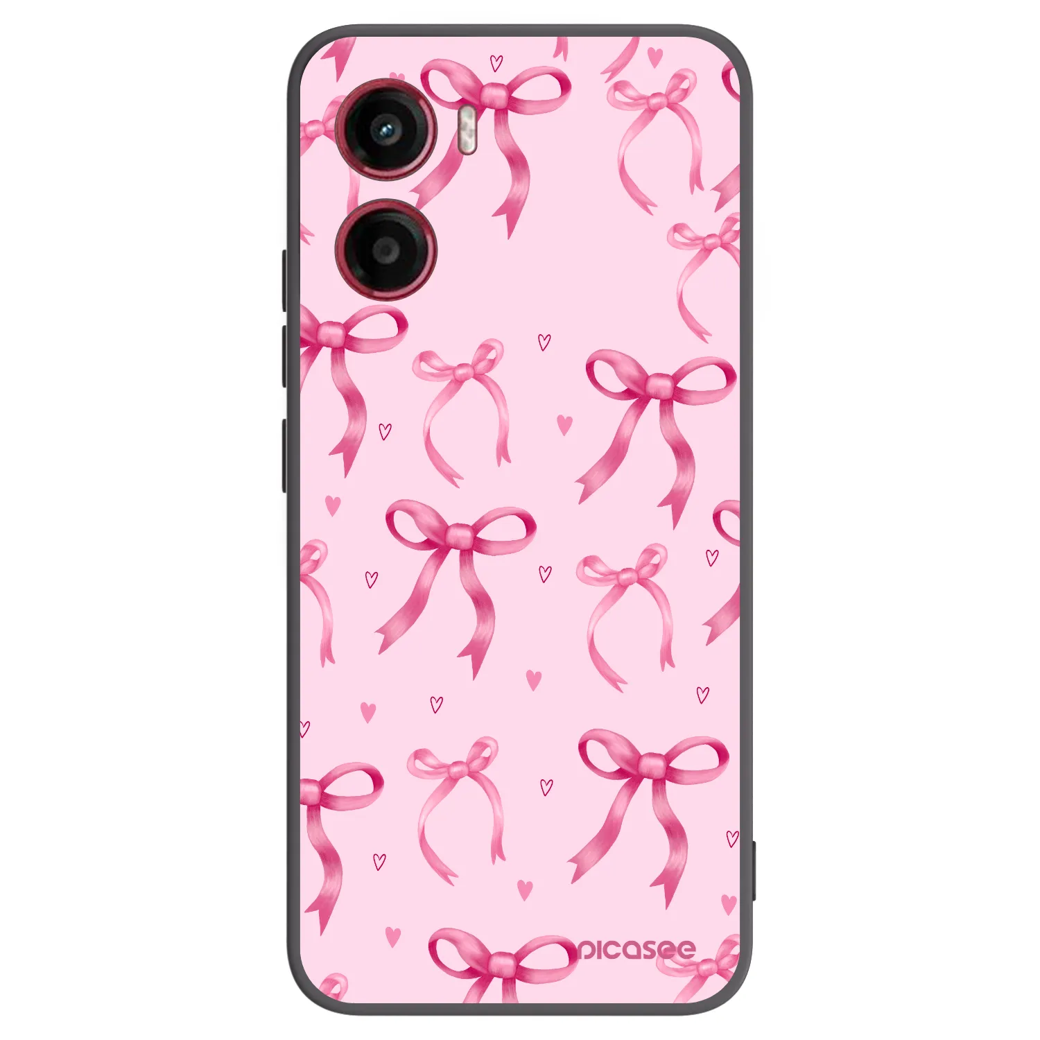 Picasee crna silikonska maskica za Motorola Moto G05 - Bow Aesthetic