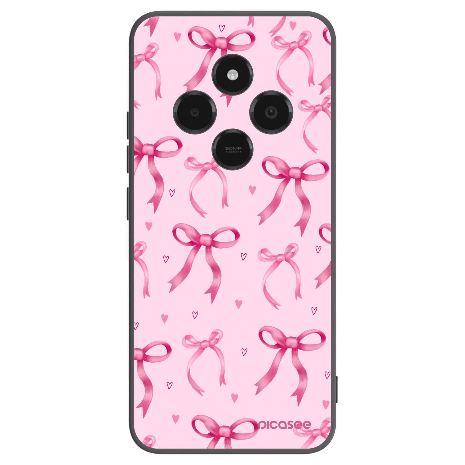 Picasee crna silikonska maskica za Xiaomi Poco C75 - Bow Aesthetic