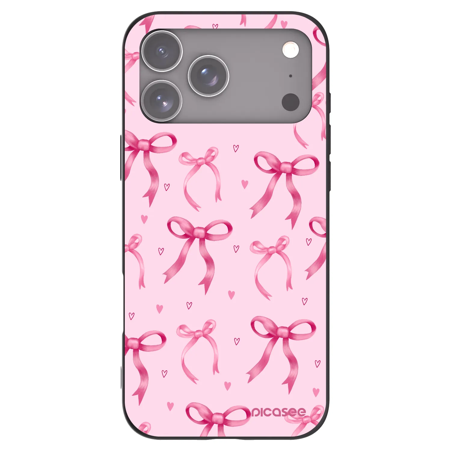 Picasee crna silikonska maskica za Apple iPhone 17 Pro Max - Bow Aesthetic