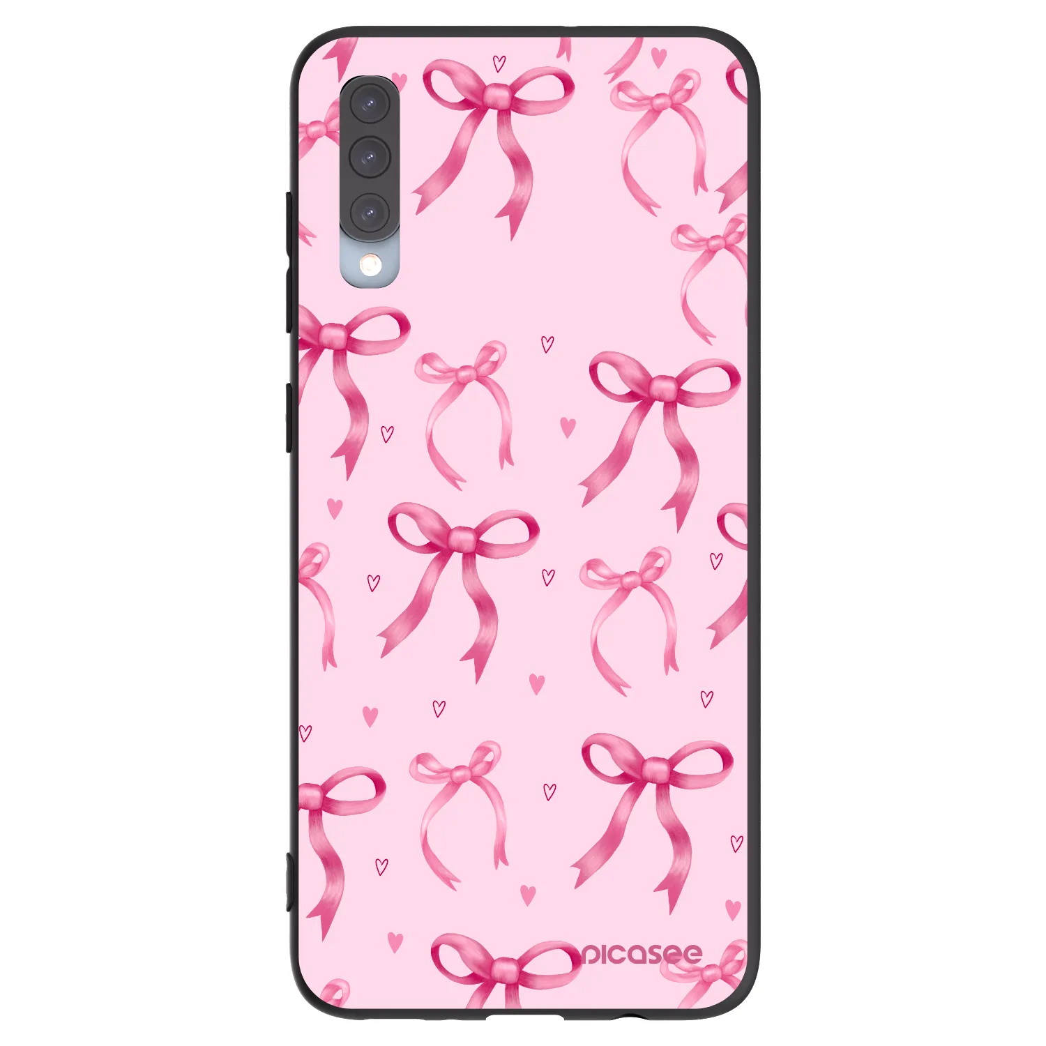 Picasee crna silikonska maskica za Samsung Galaxy A70 A705F - Bow Aesthetic