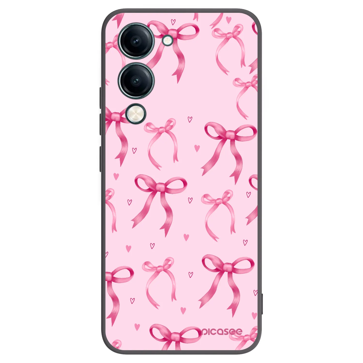 Picasee crna silikonska maskica za Vivo Y29s 5G - Bow Aesthetic