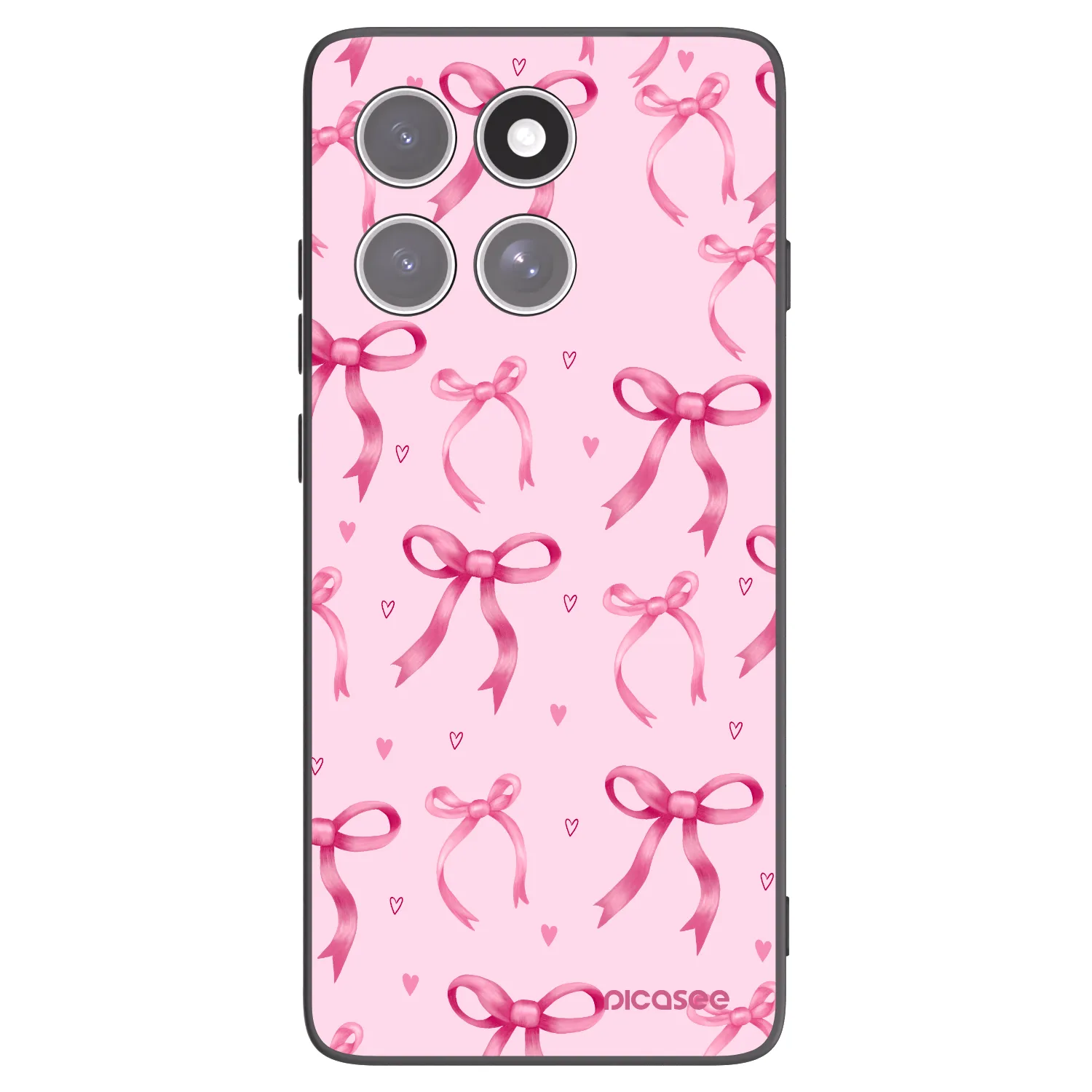 Picasee crna silikonska maskica za Motorola Edge 60 Fusion - Bow Aesthetic
